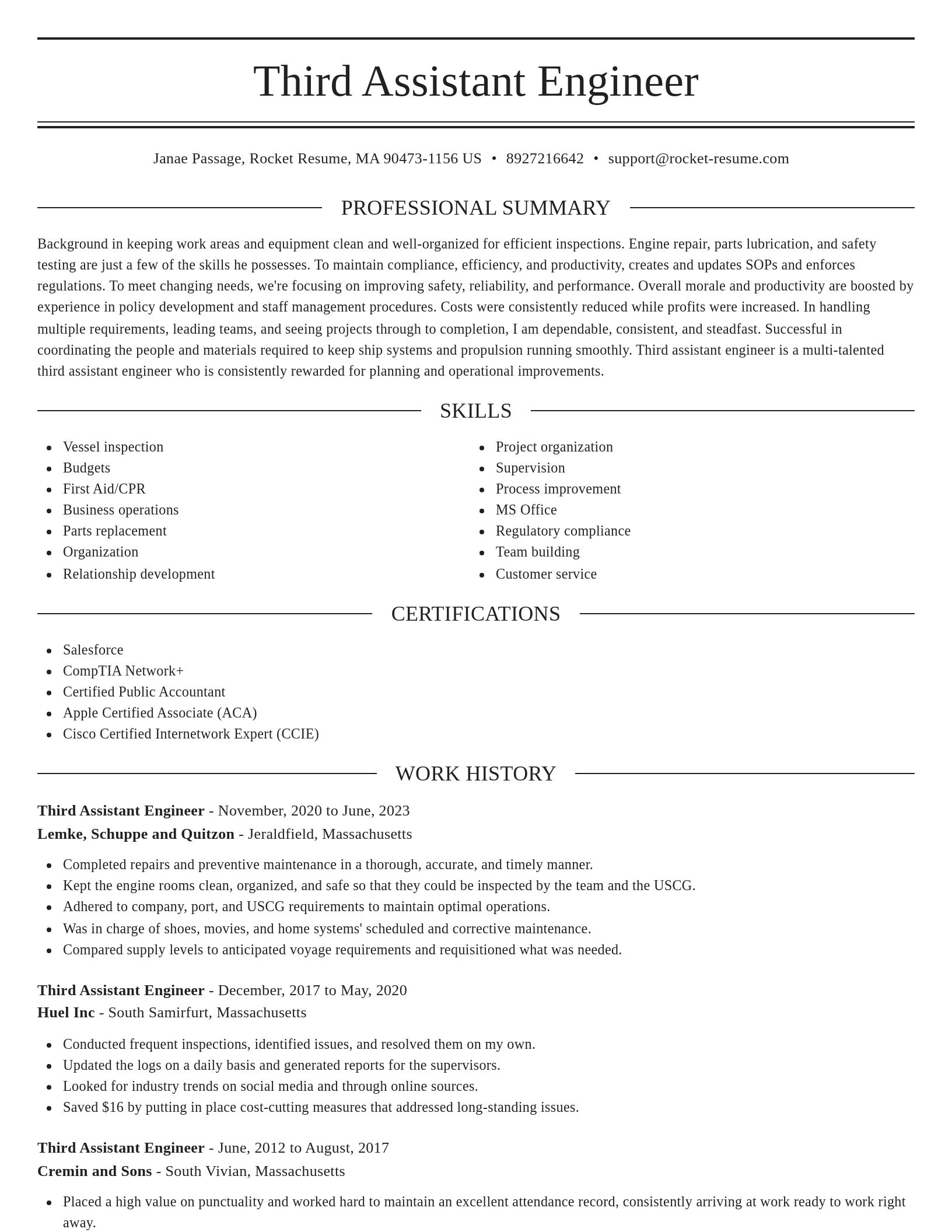 Elegant resume template