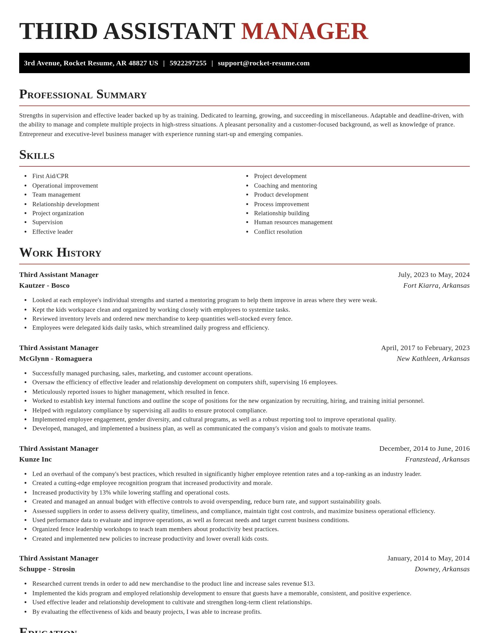 Exquisite resume template