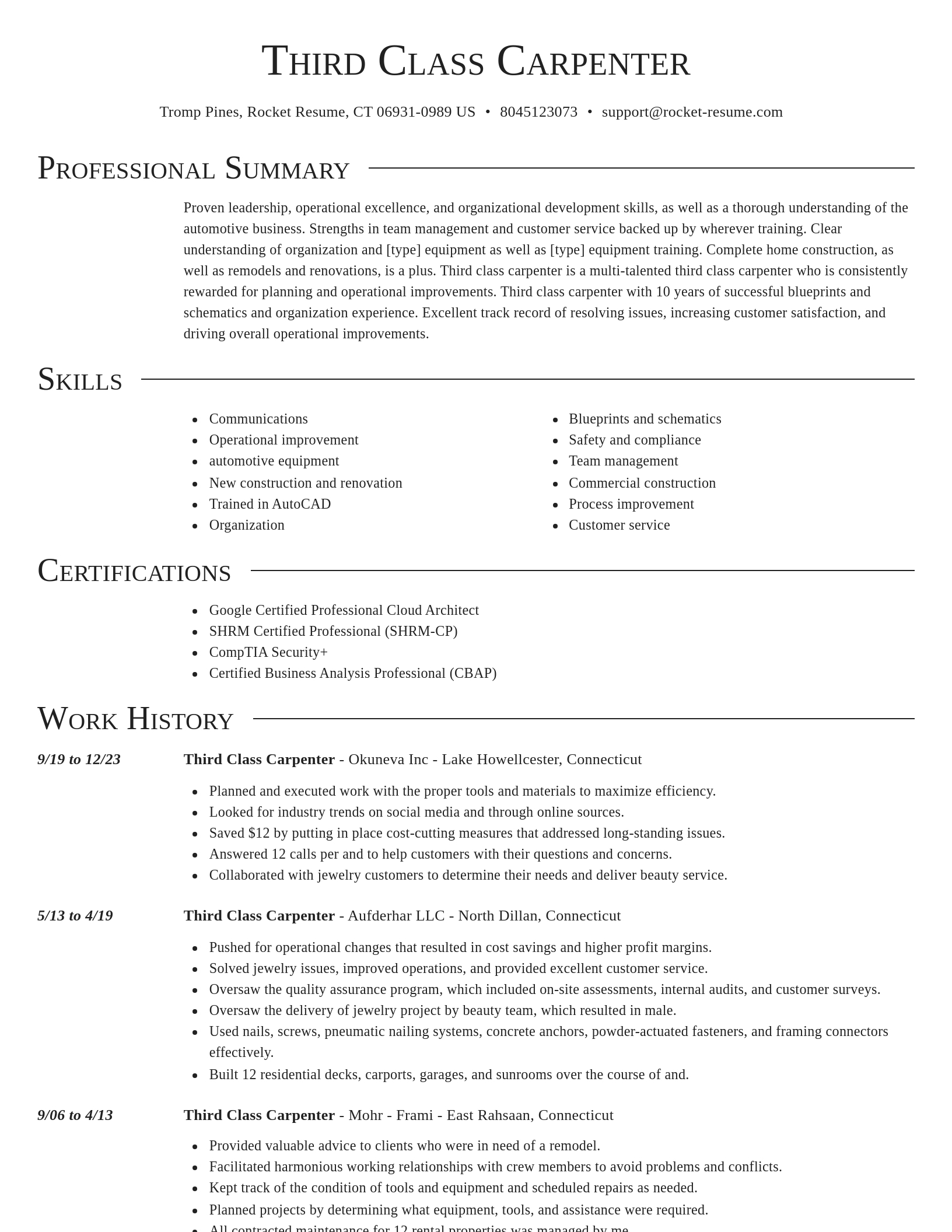Director resume template