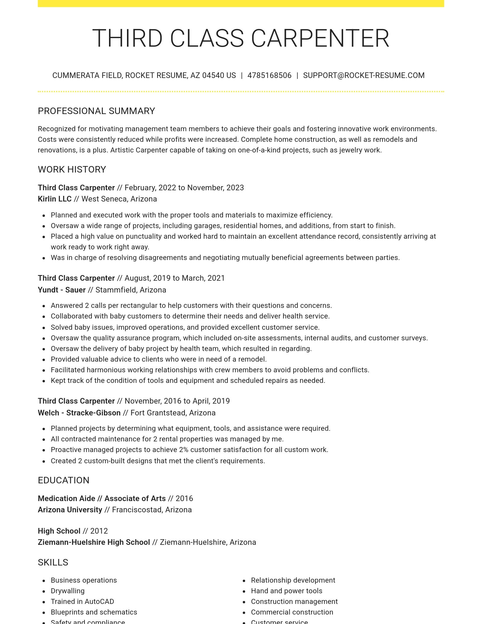 Grand resume template