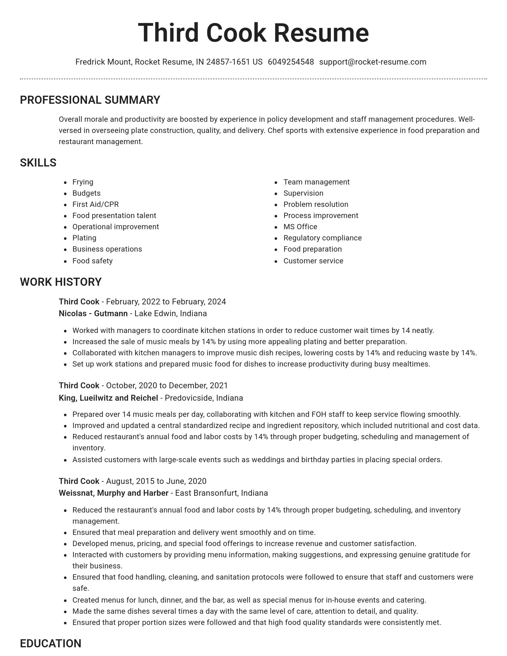 Brilliant resume template