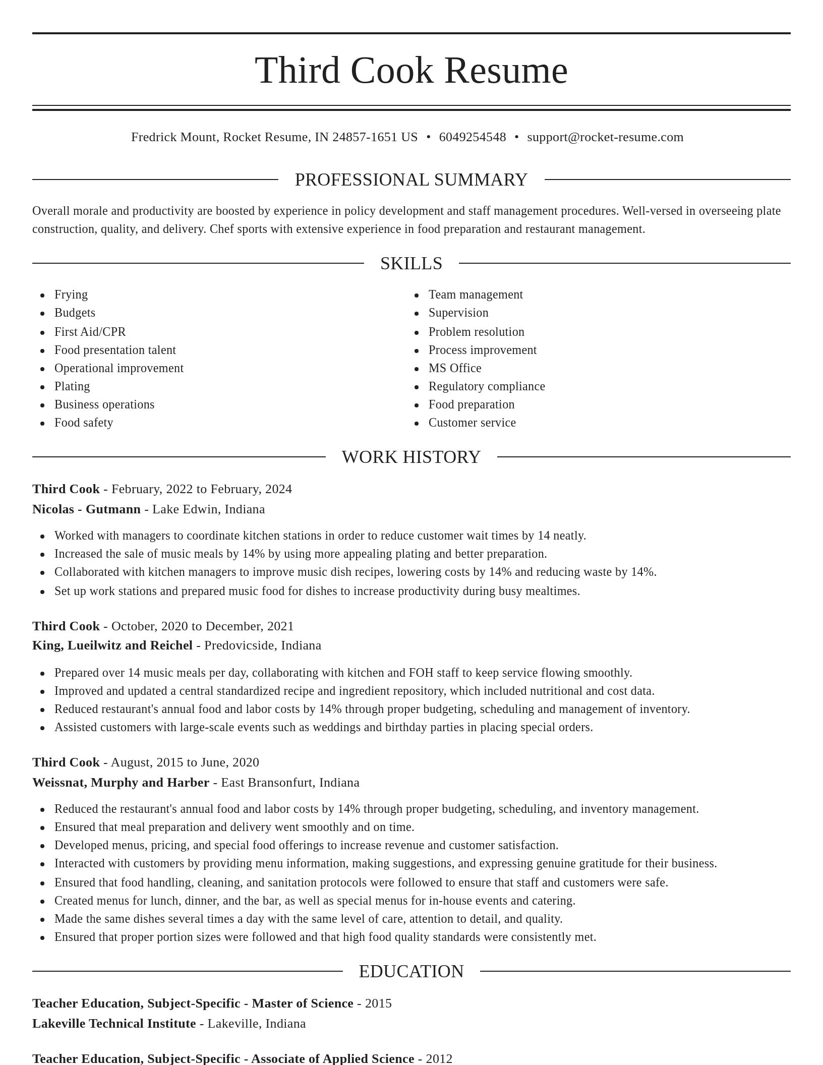 Elegant resume template