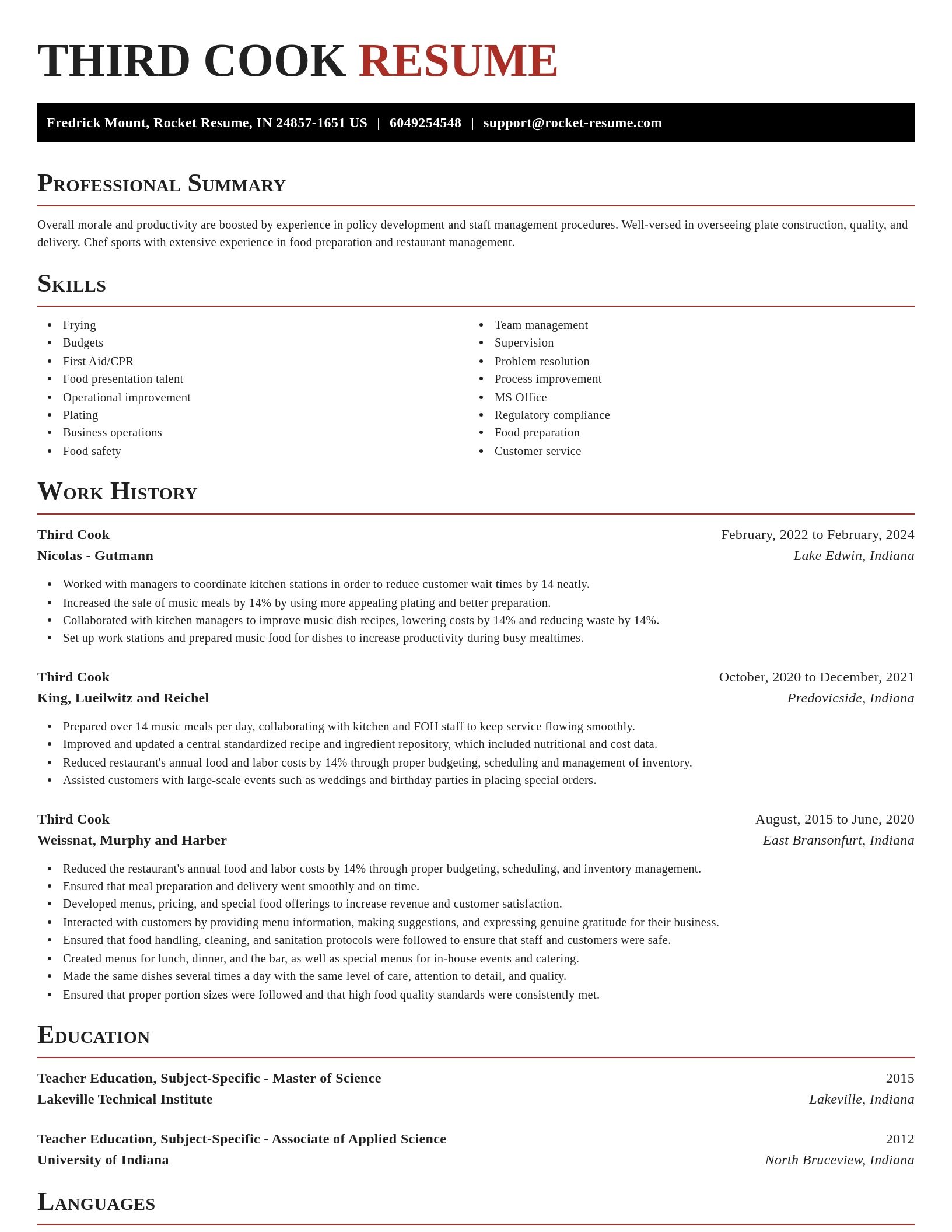 Exquisite resume template