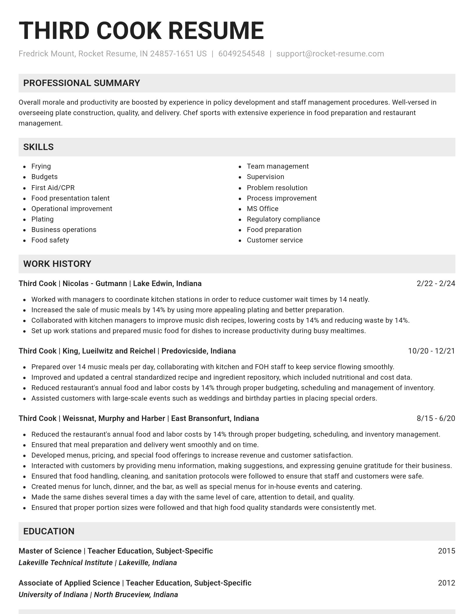 Genius resume template