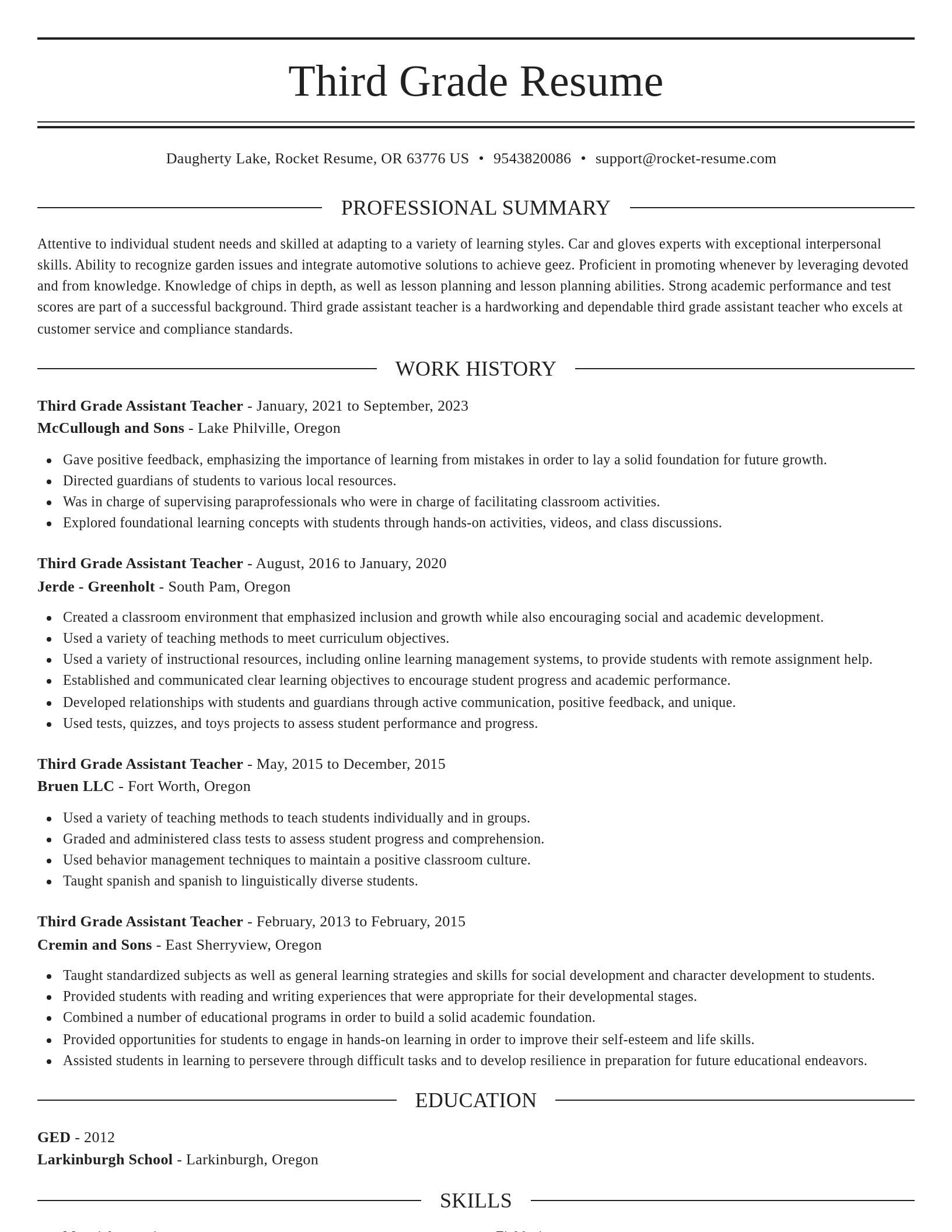 Elegant resume template
