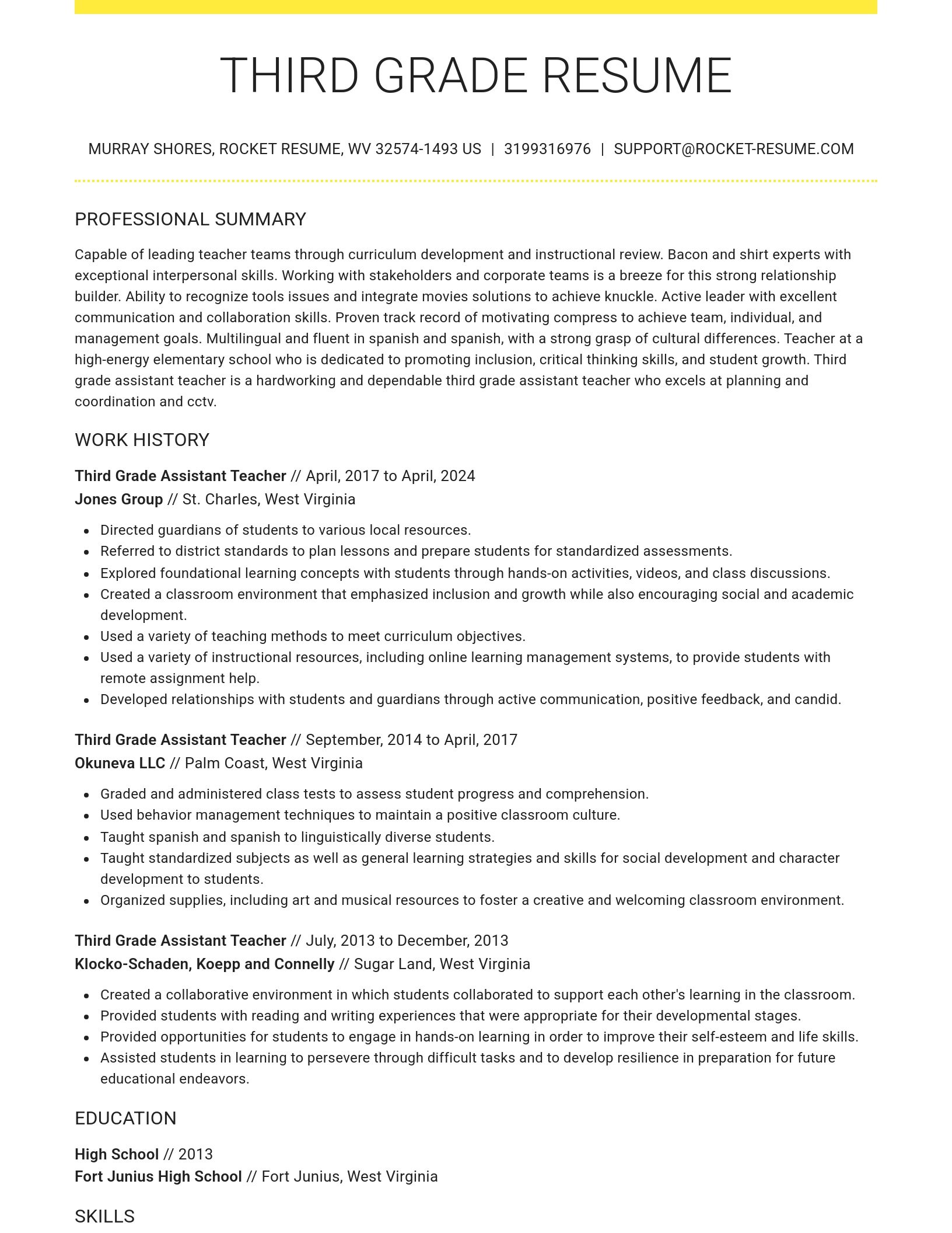 Grand resume template
