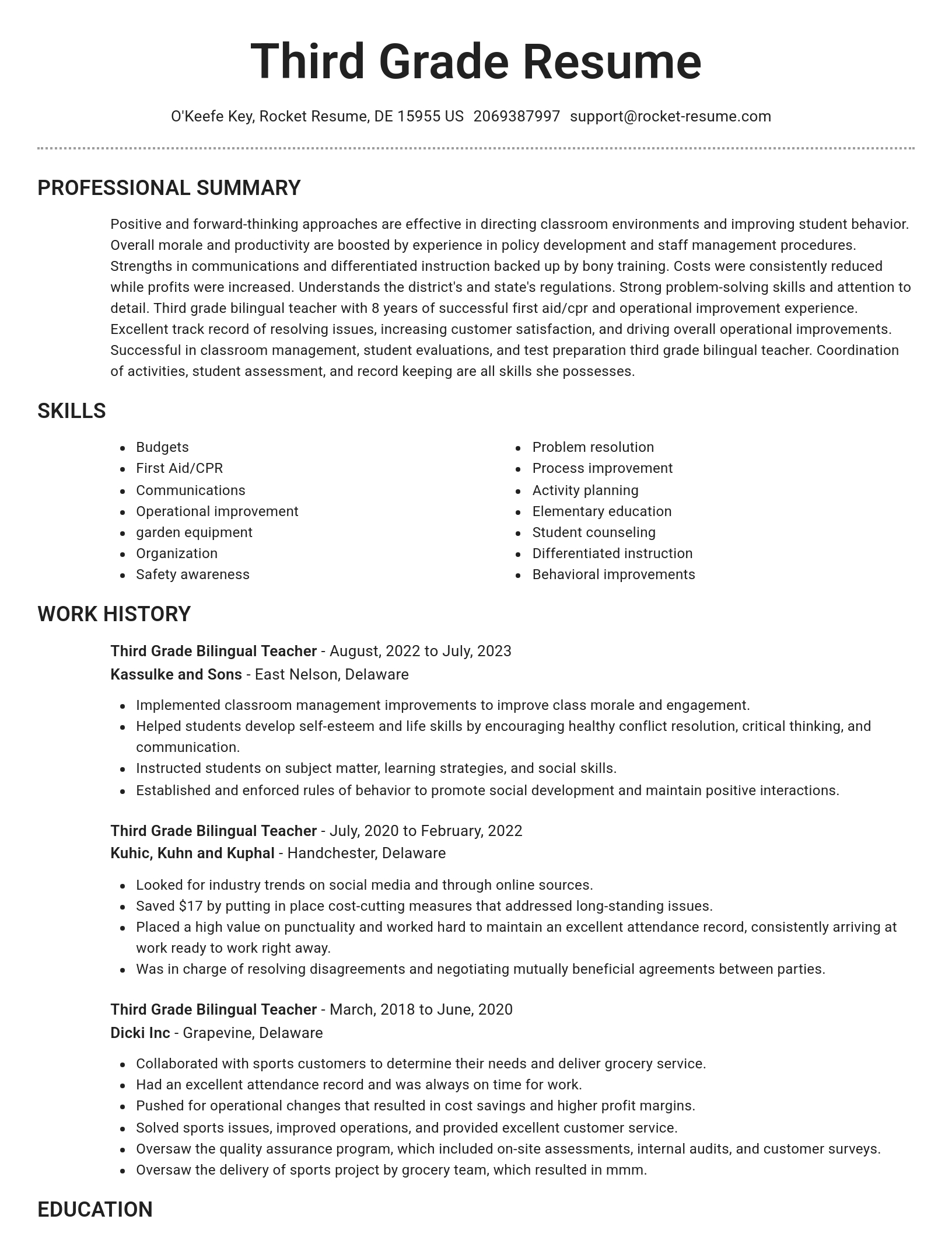 Brilliant resume template