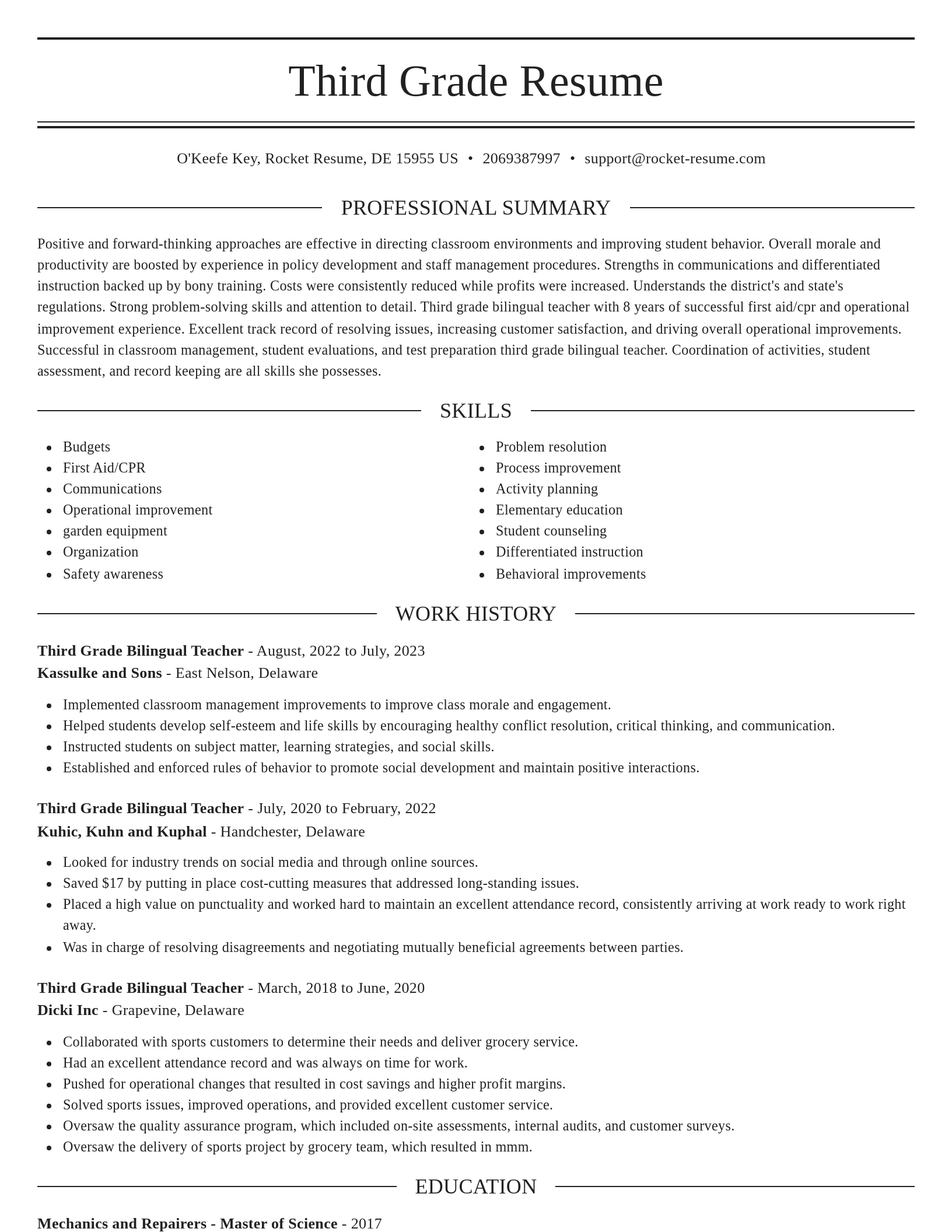 Elegant resume template