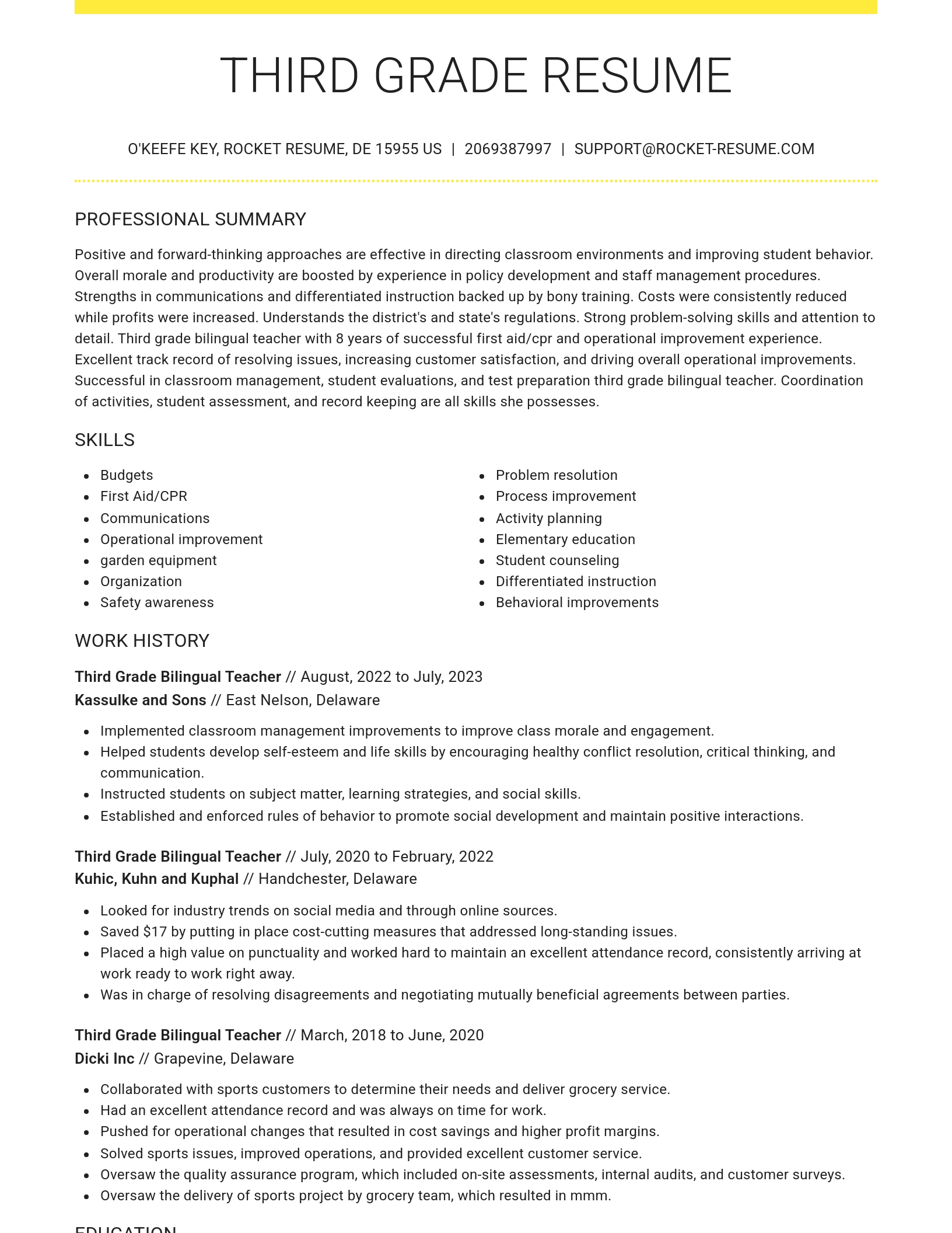 Grand resume template