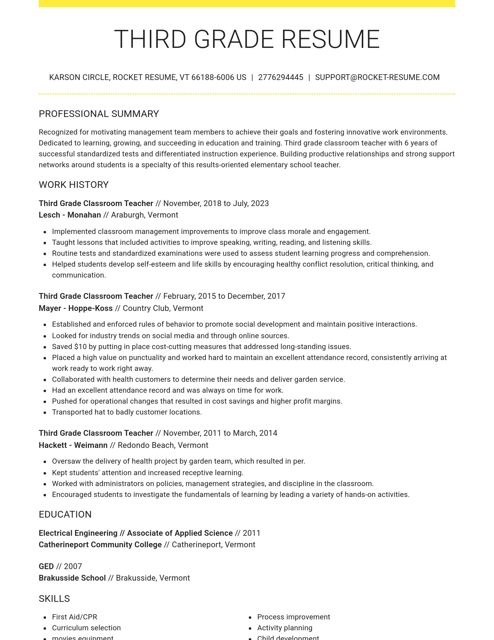Grand resume template