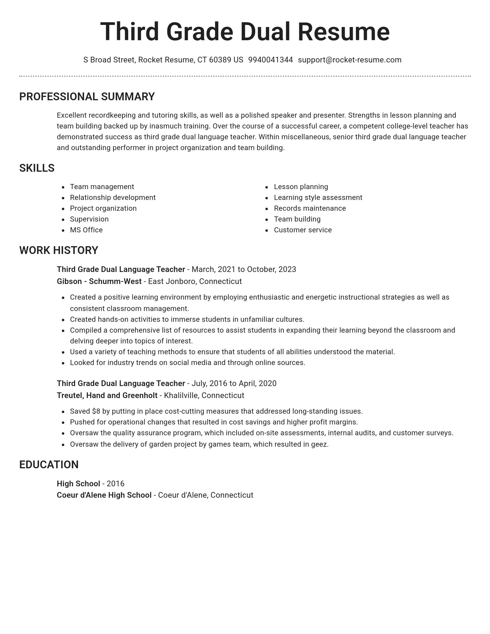 Brilliant resume template