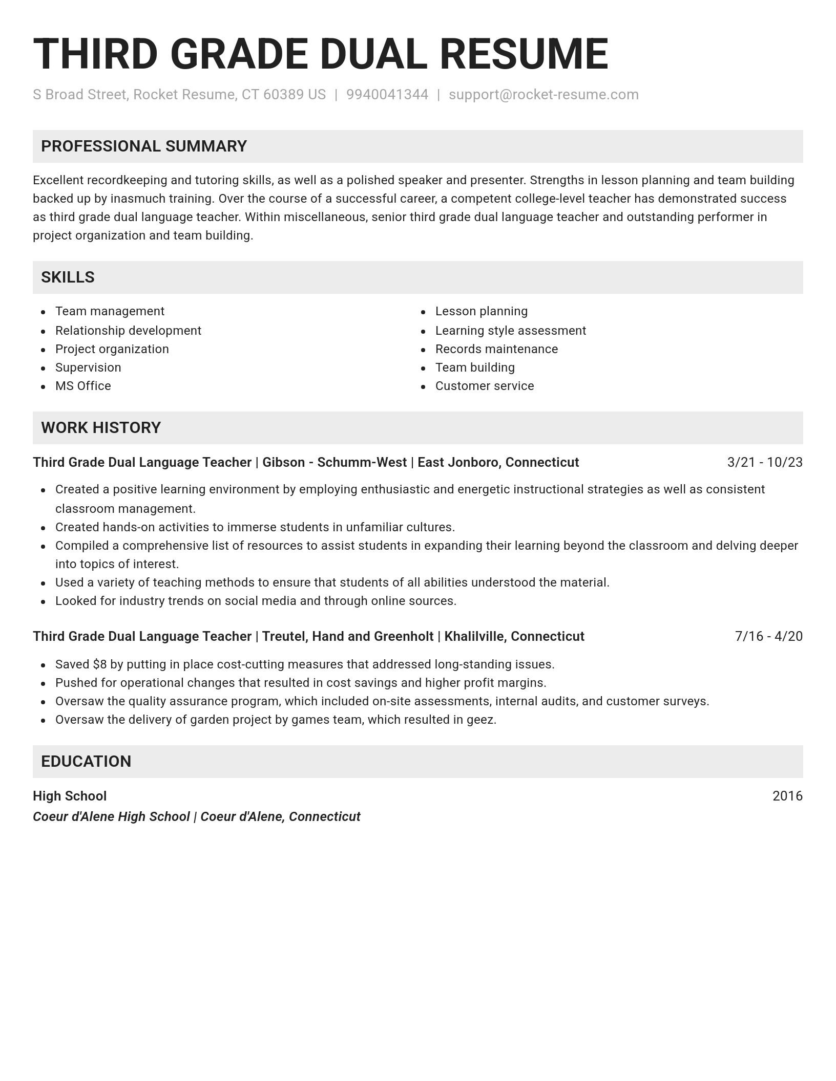 Genius resume template