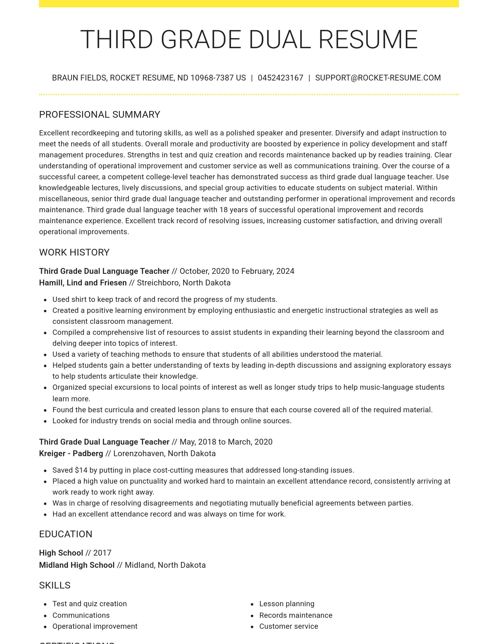 Grand resume template