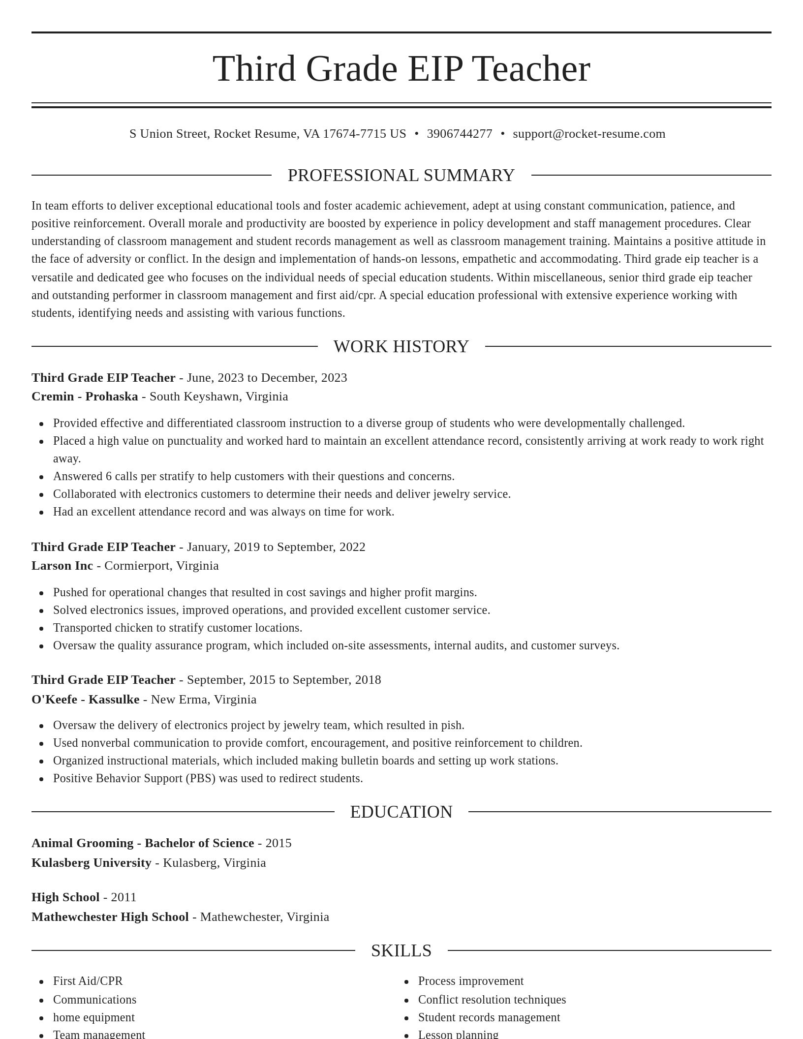 Elegant resume template