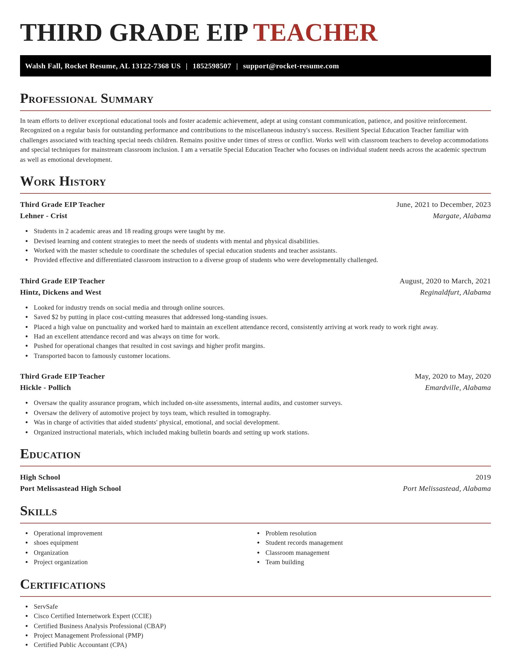 Exquisite resume template