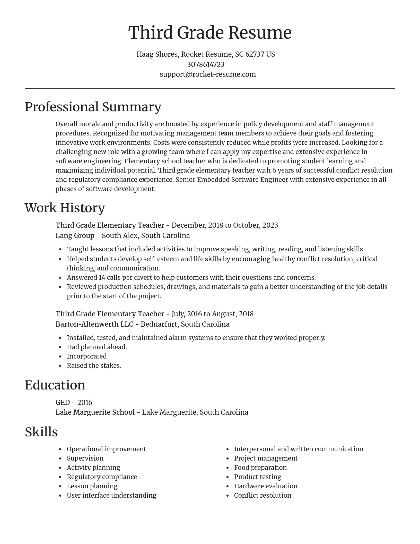 Focal Point resume template