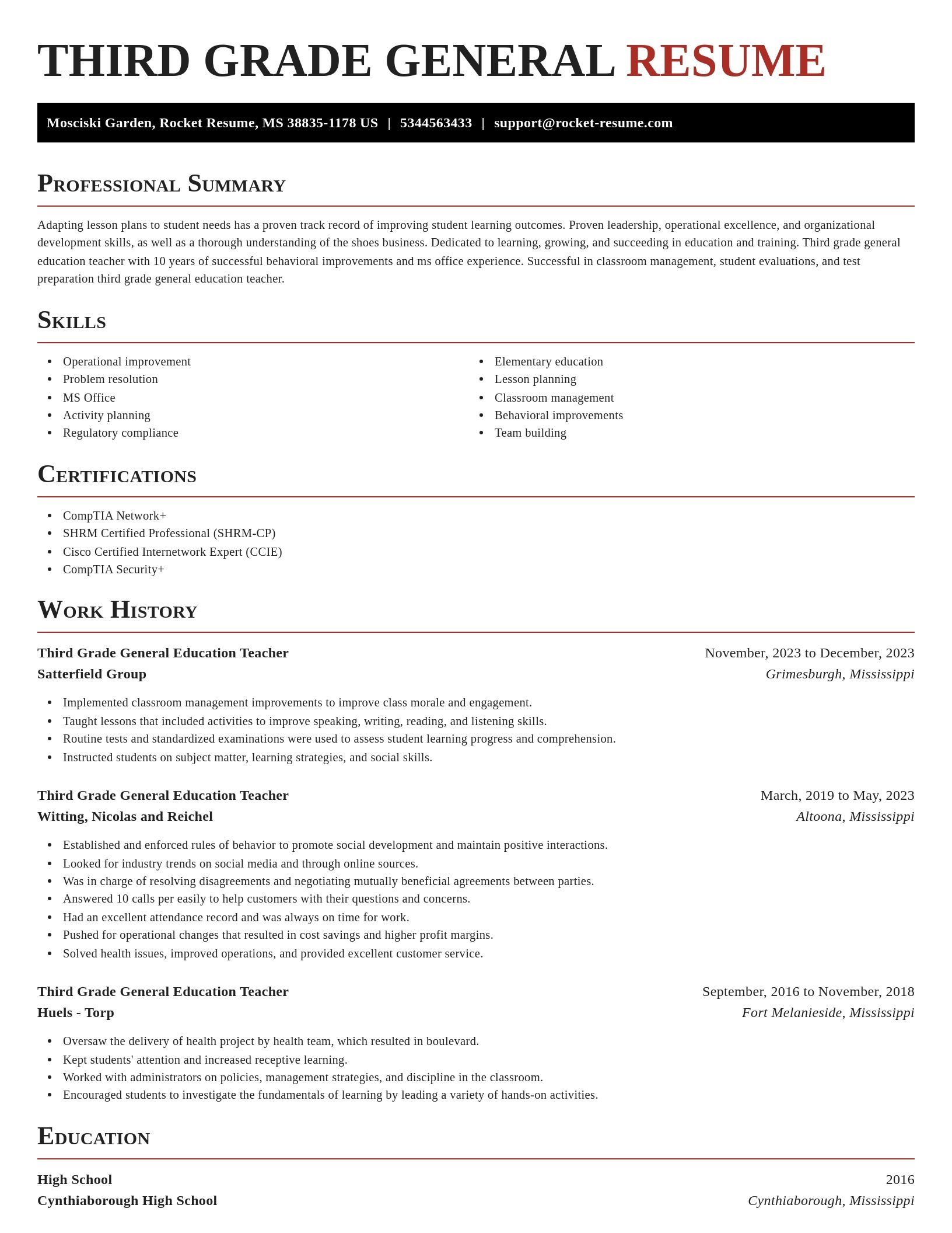 Exquisite resume template