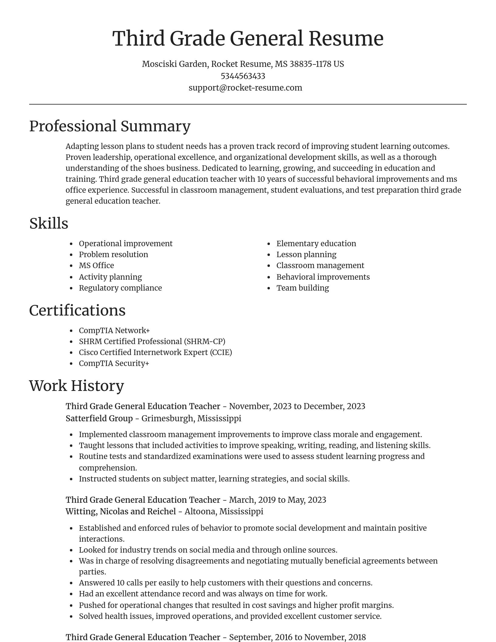 Focal Point resume template