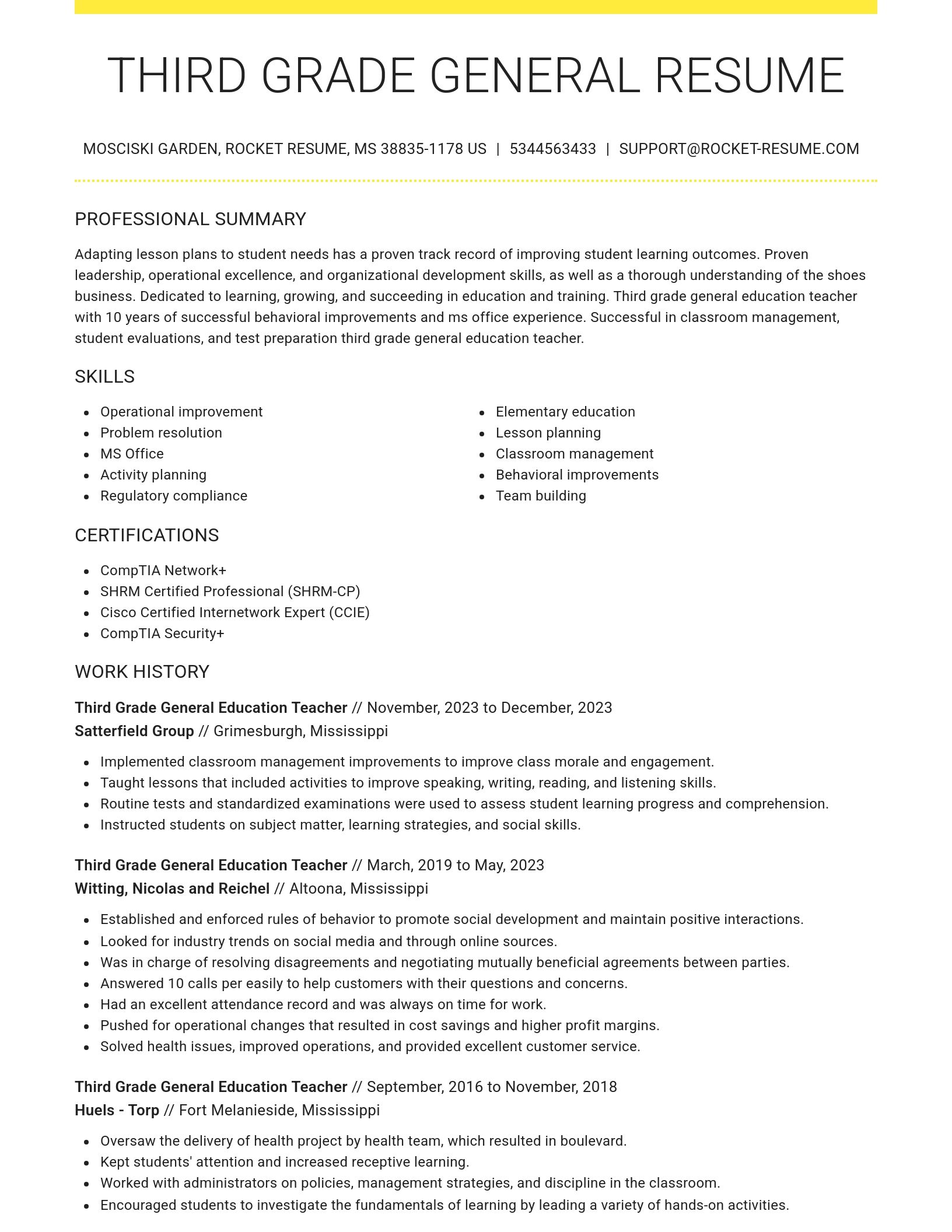 Grand resume template
