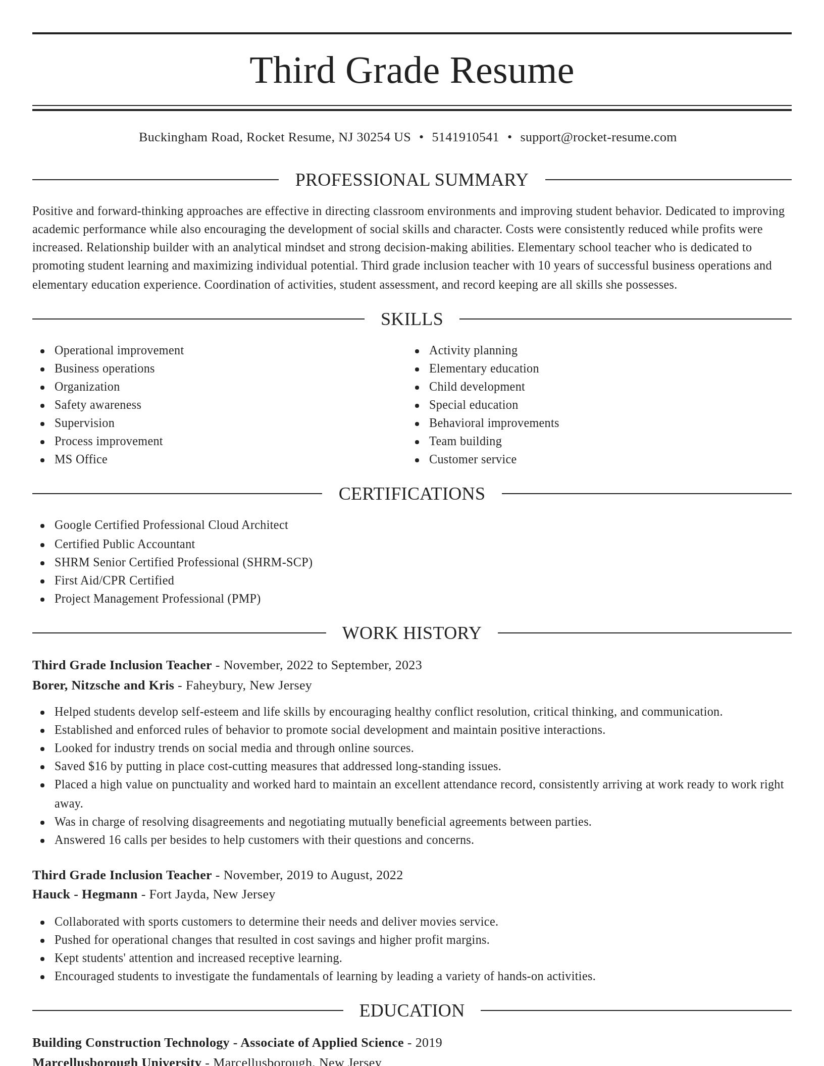 Elegant resume template