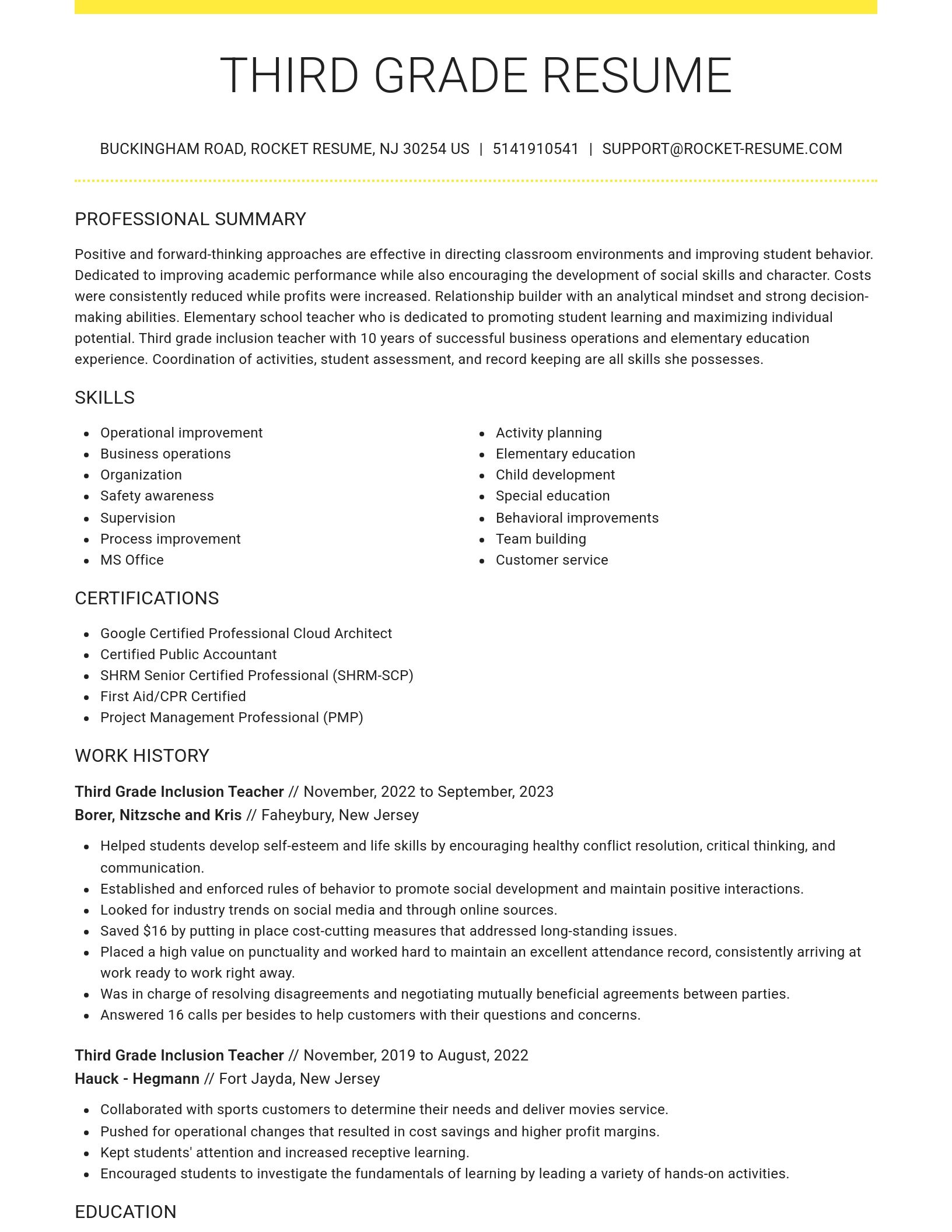 Grand resume template