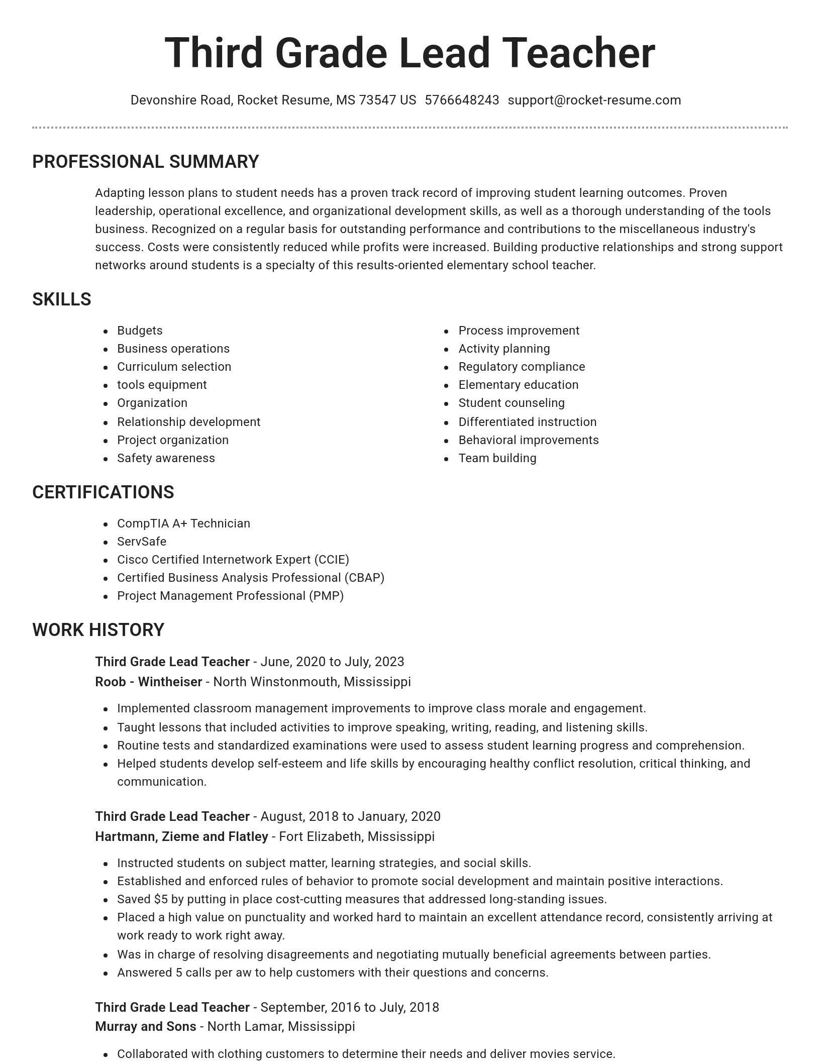 Brilliant resume template