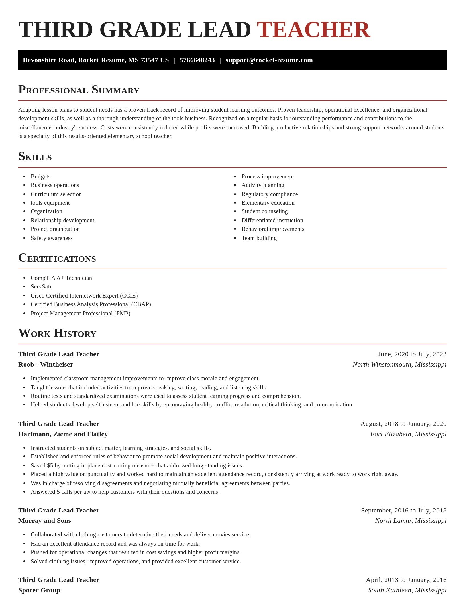 Exquisite resume template