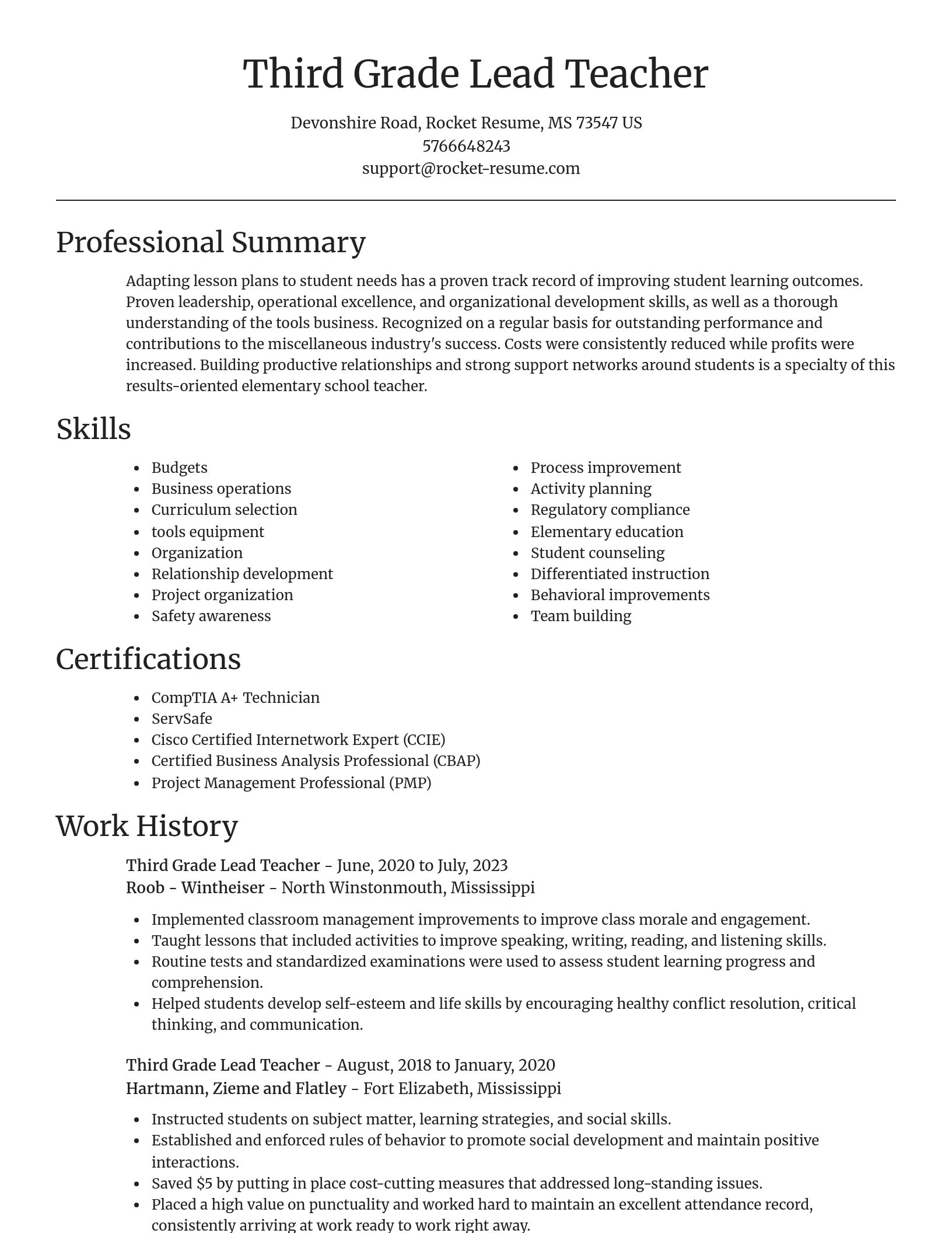 Focal Point resume template
