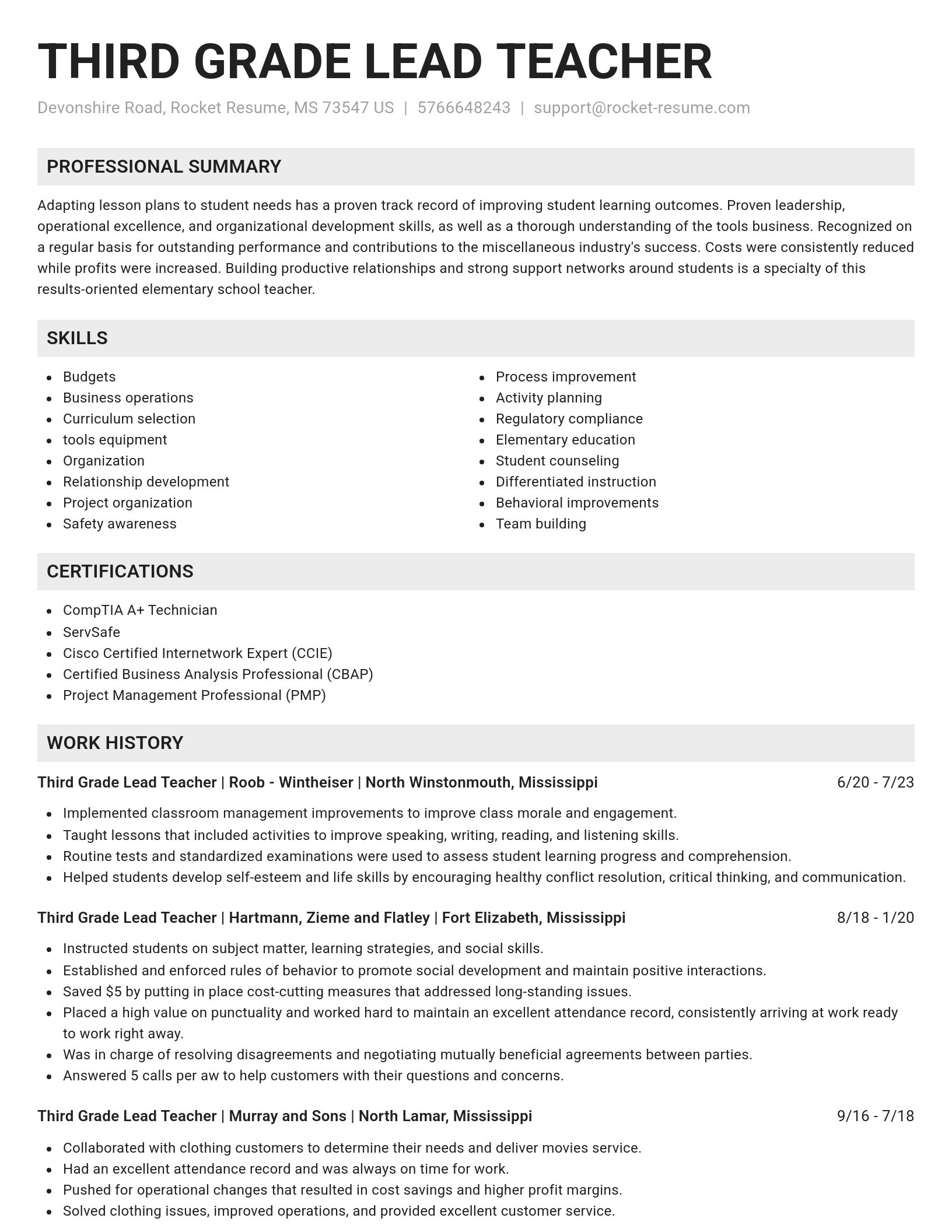 Genius resume template