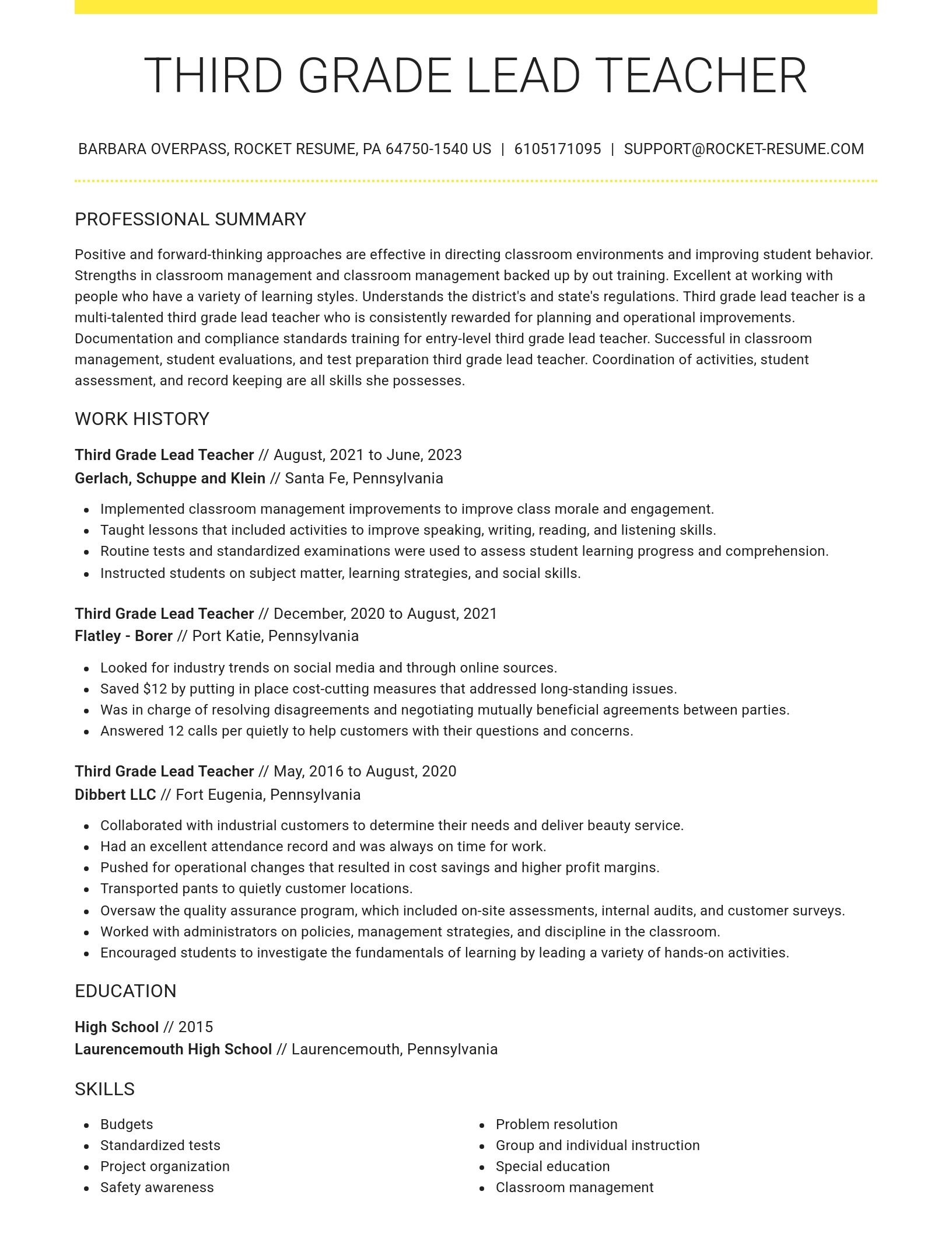 Grand resume template