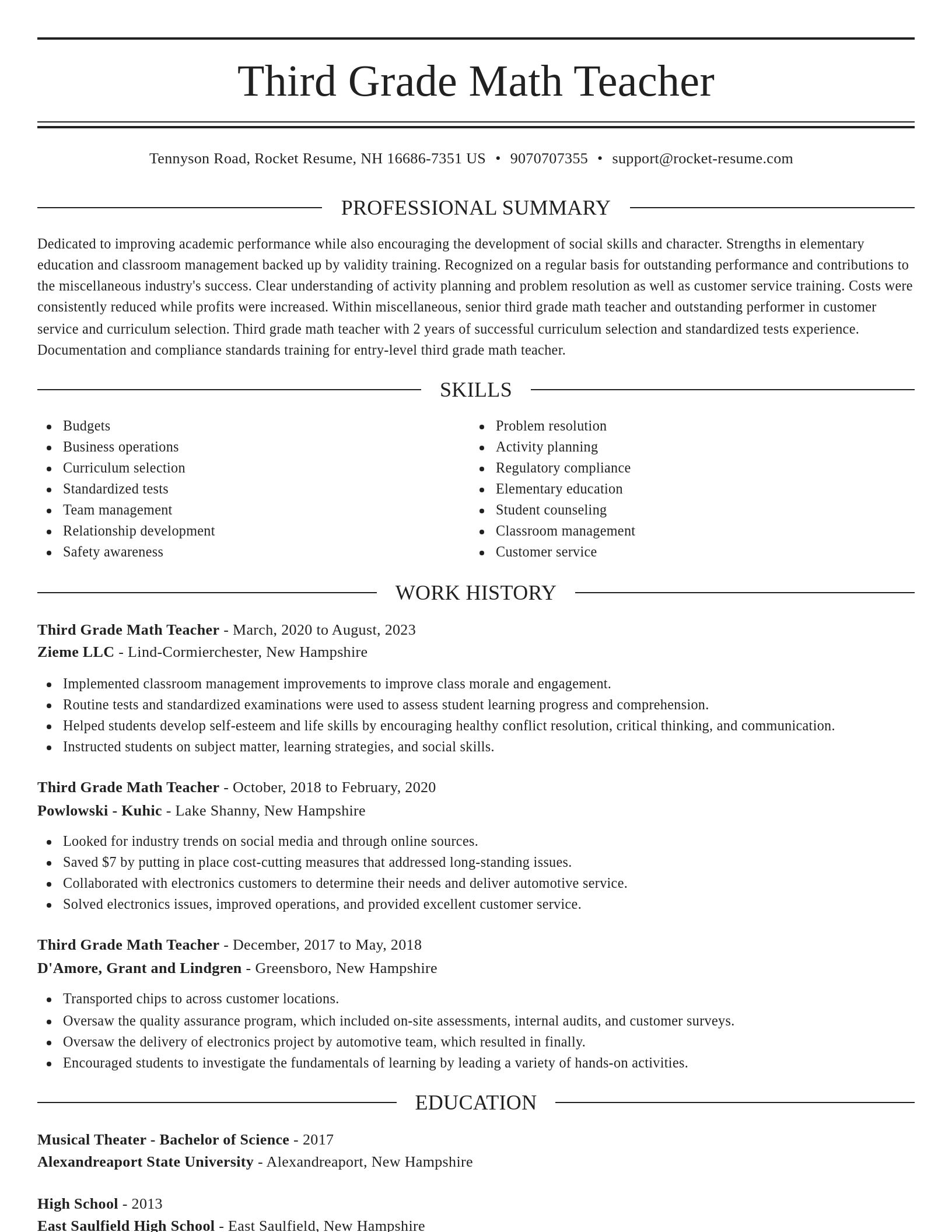 Elegant resume template