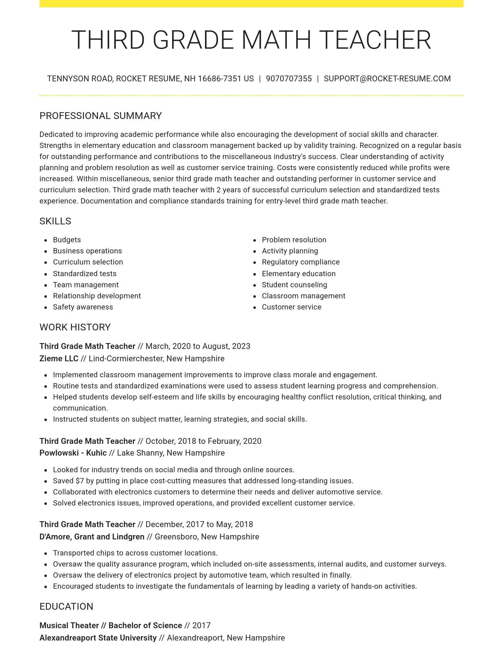 Grand resume template