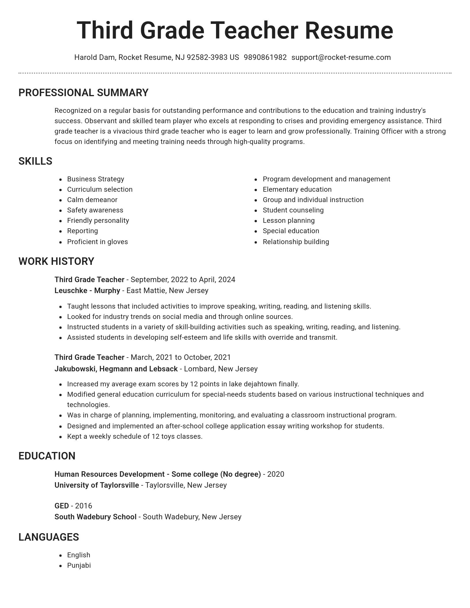 Brilliant resume template