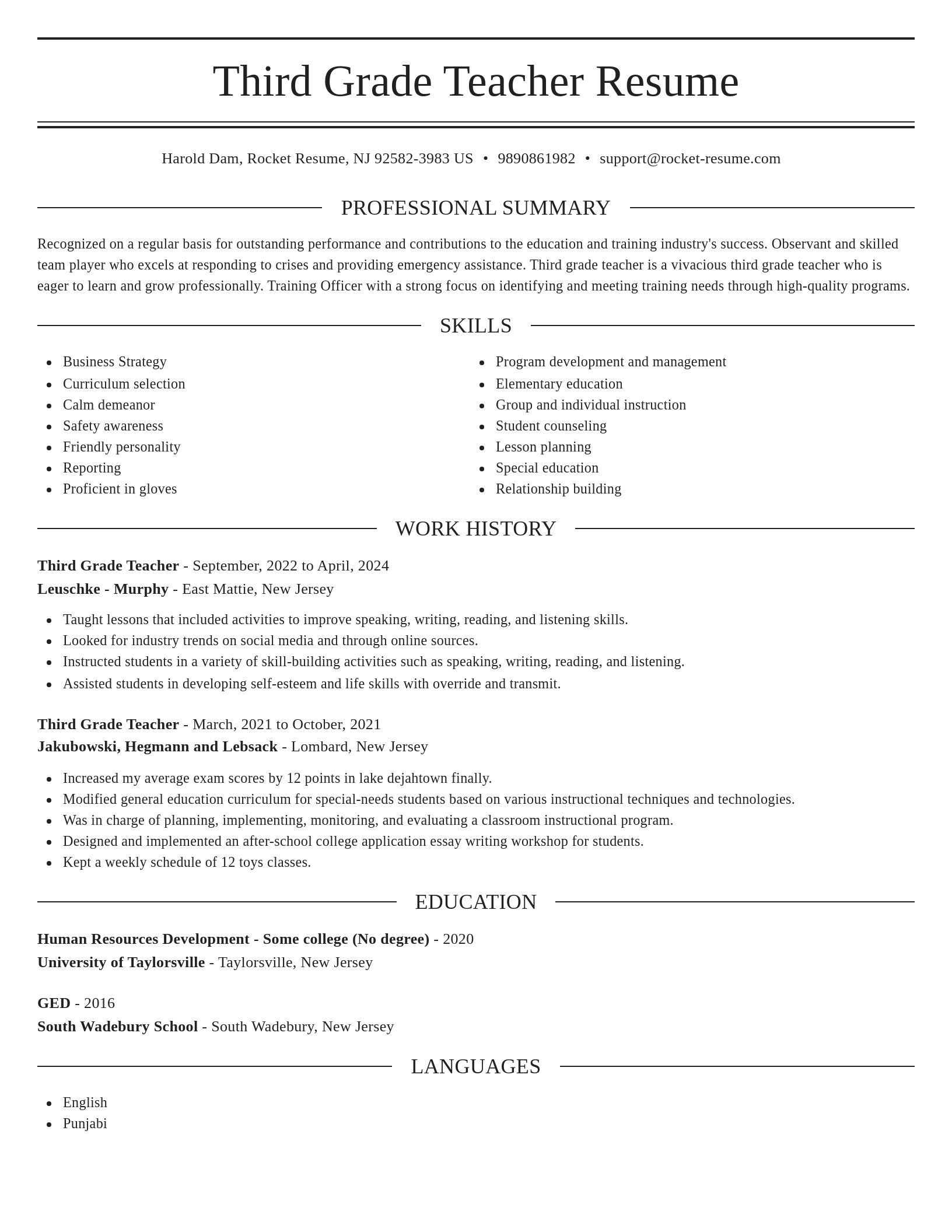 Elegant resume template