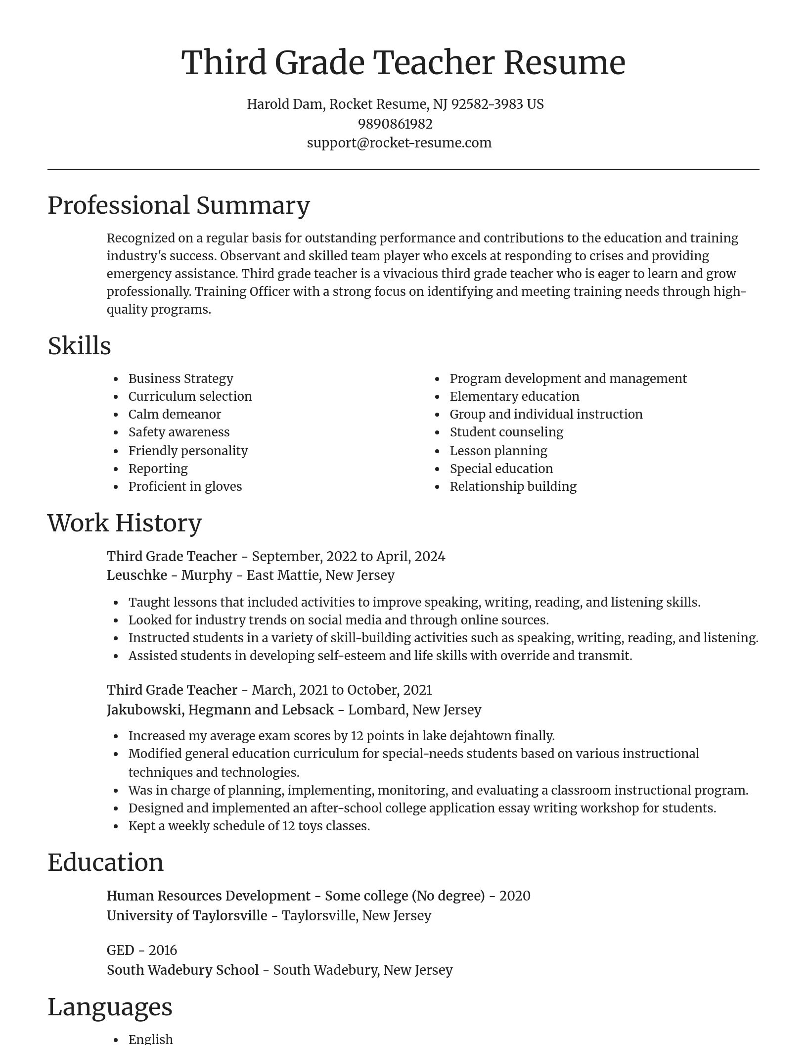 Focal Point resume template