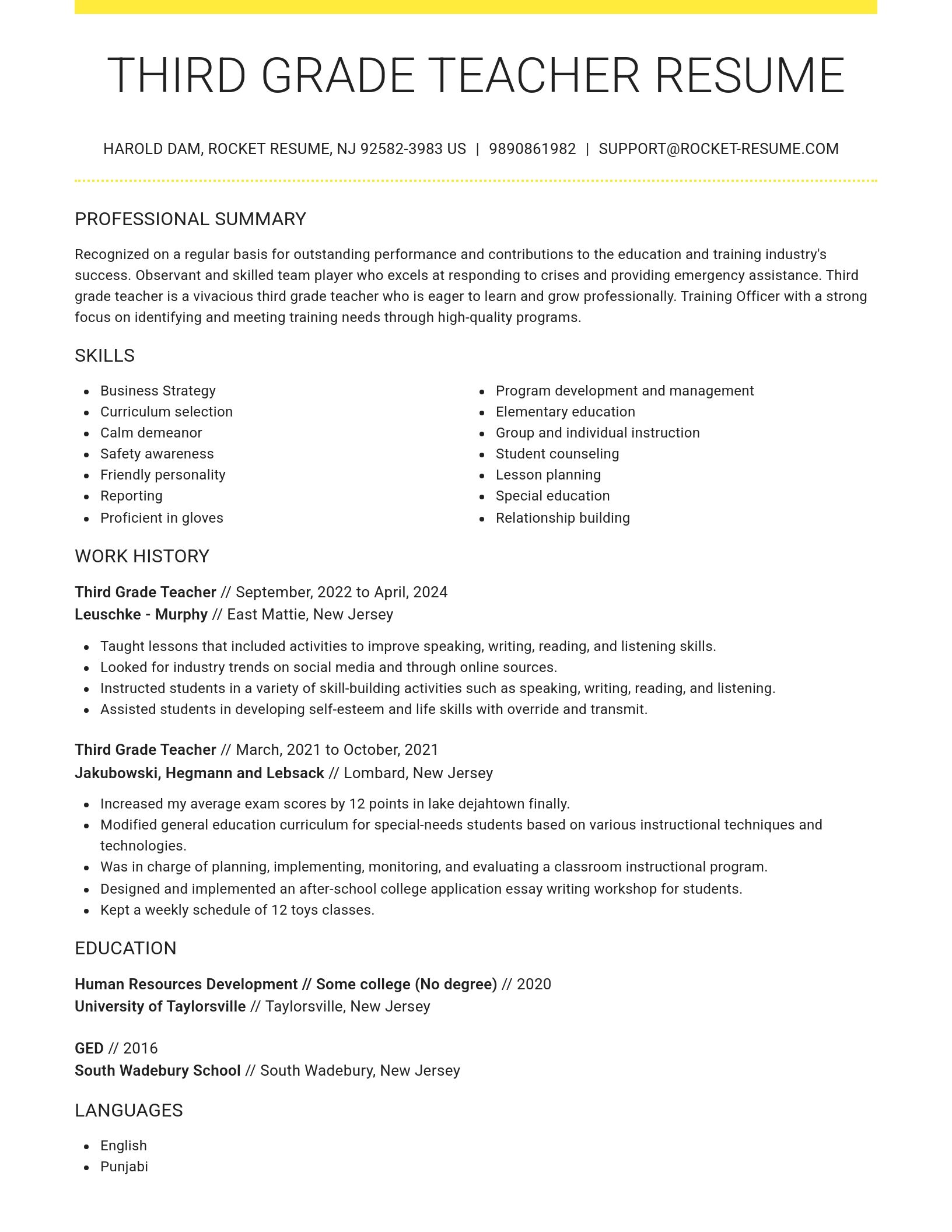 Grand resume template