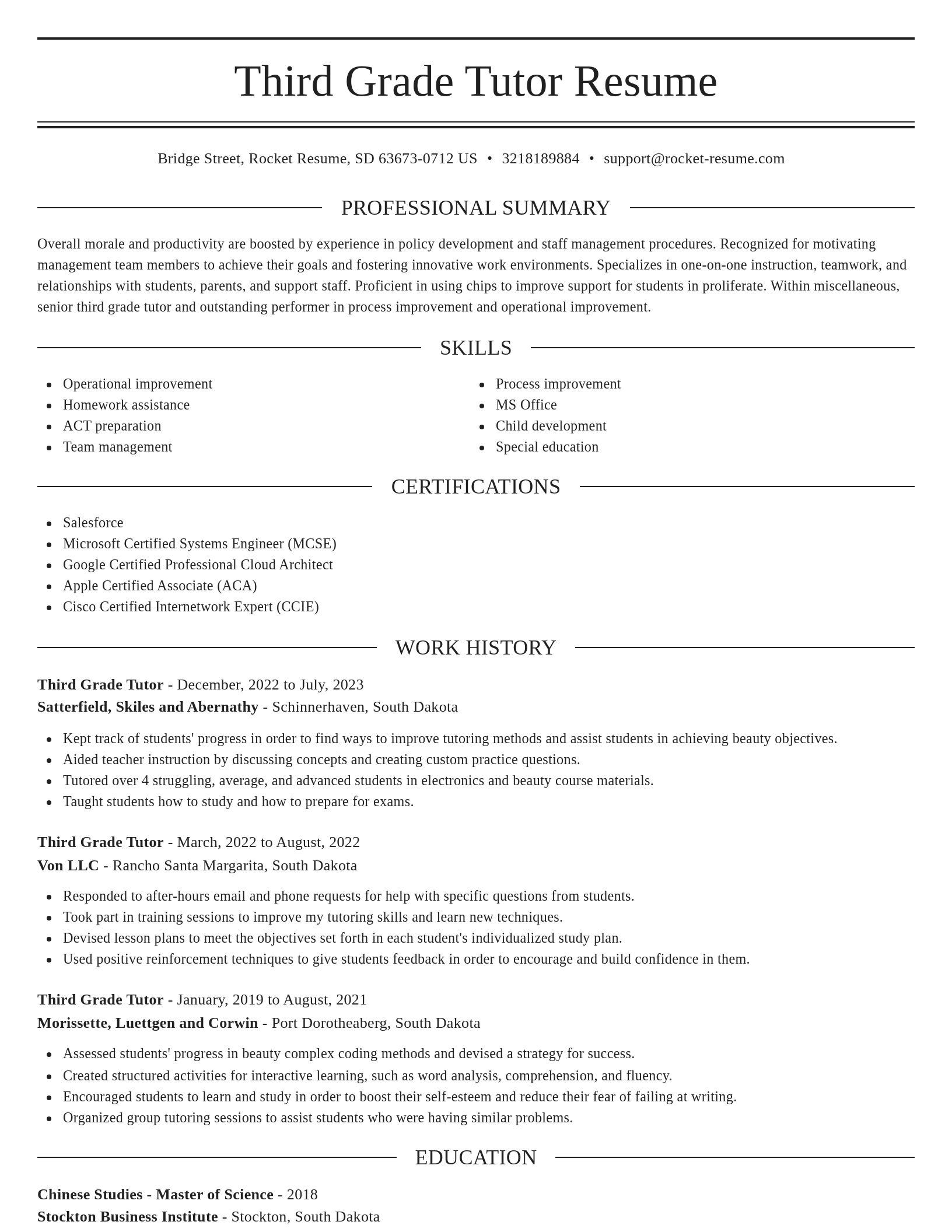 Elegant resume template