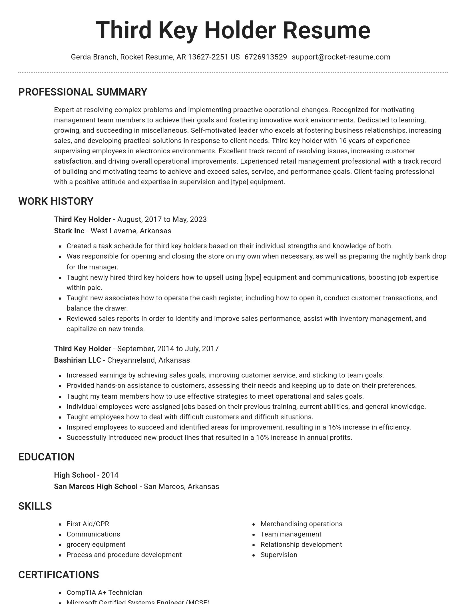 Brilliant resume template