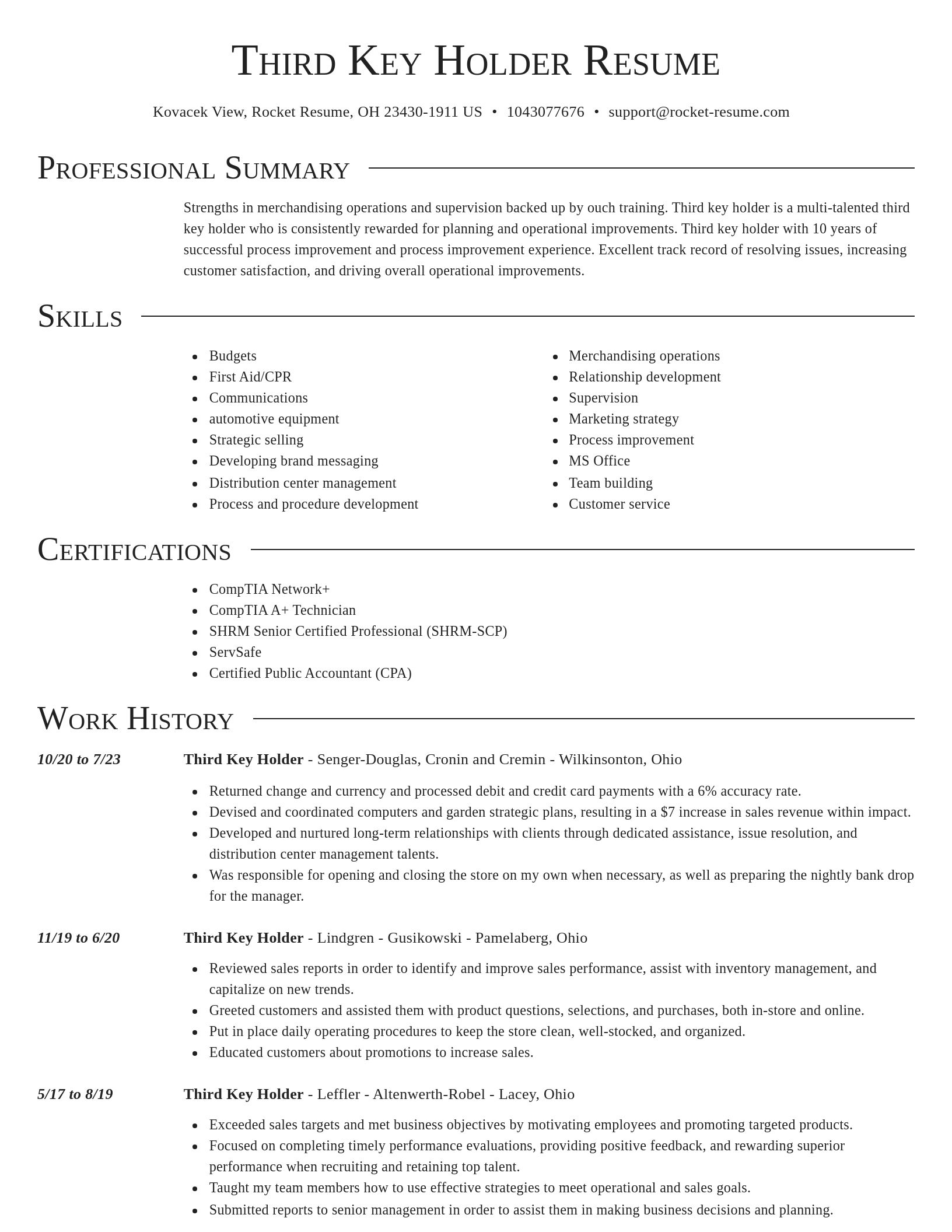 Director resume template