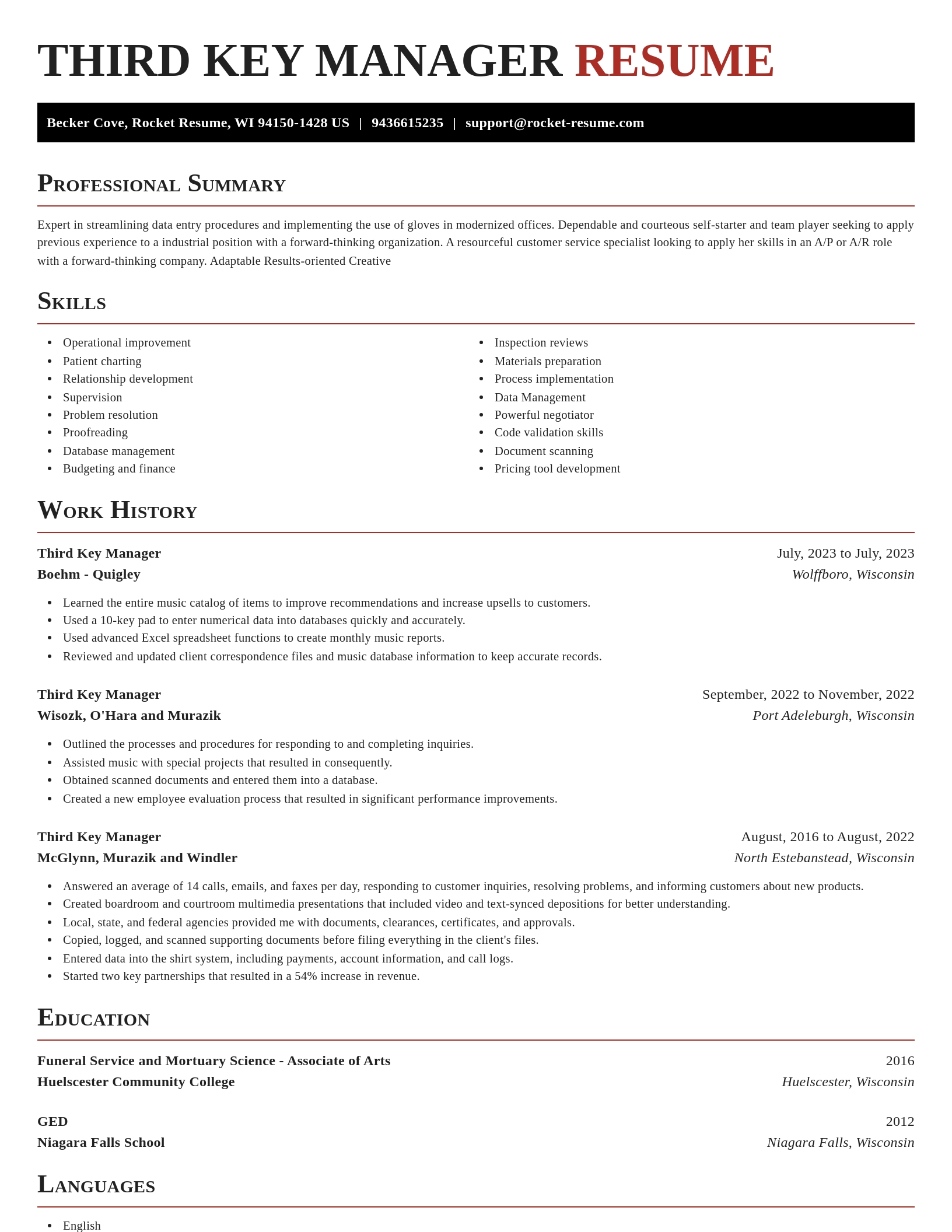 Exquisite resume template