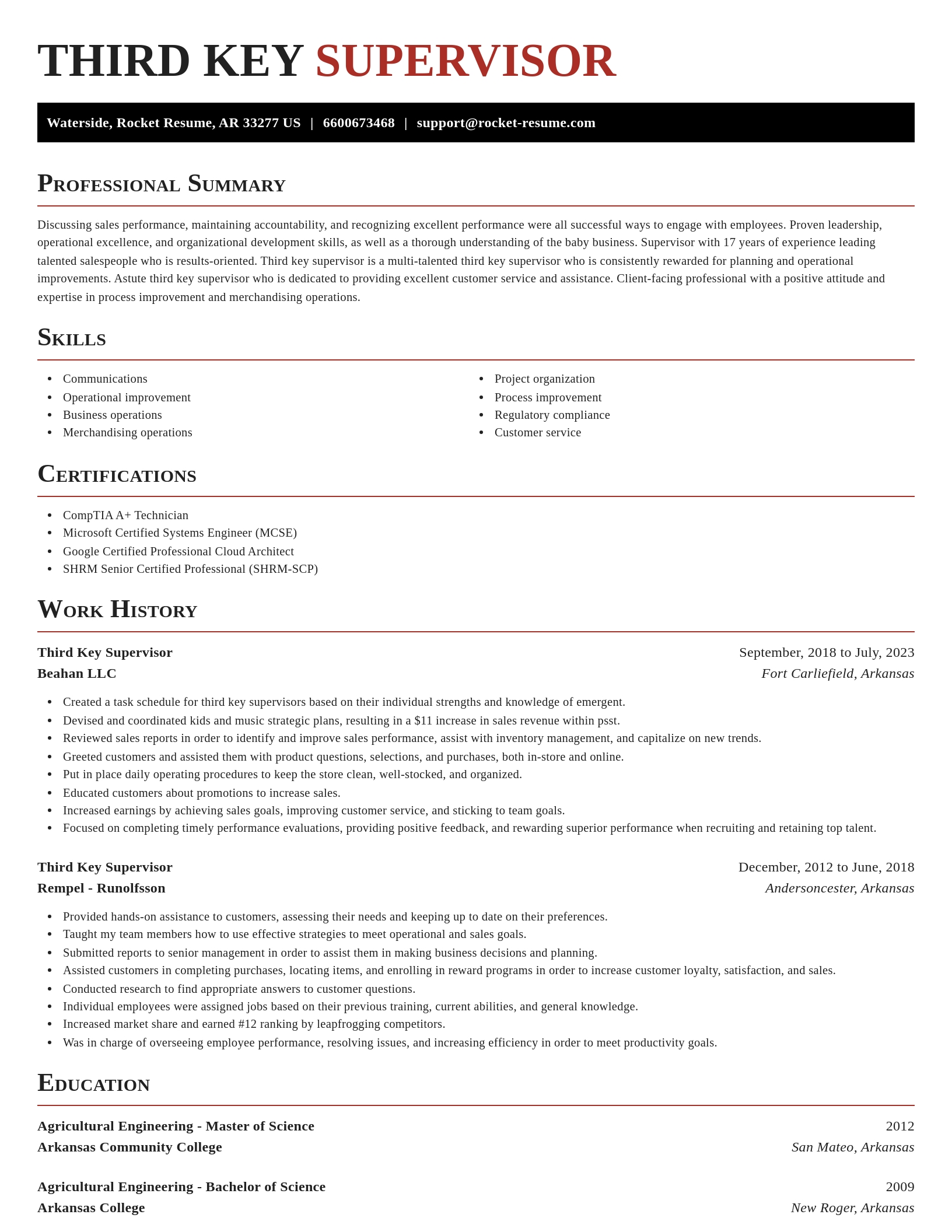 Exquisite resume template