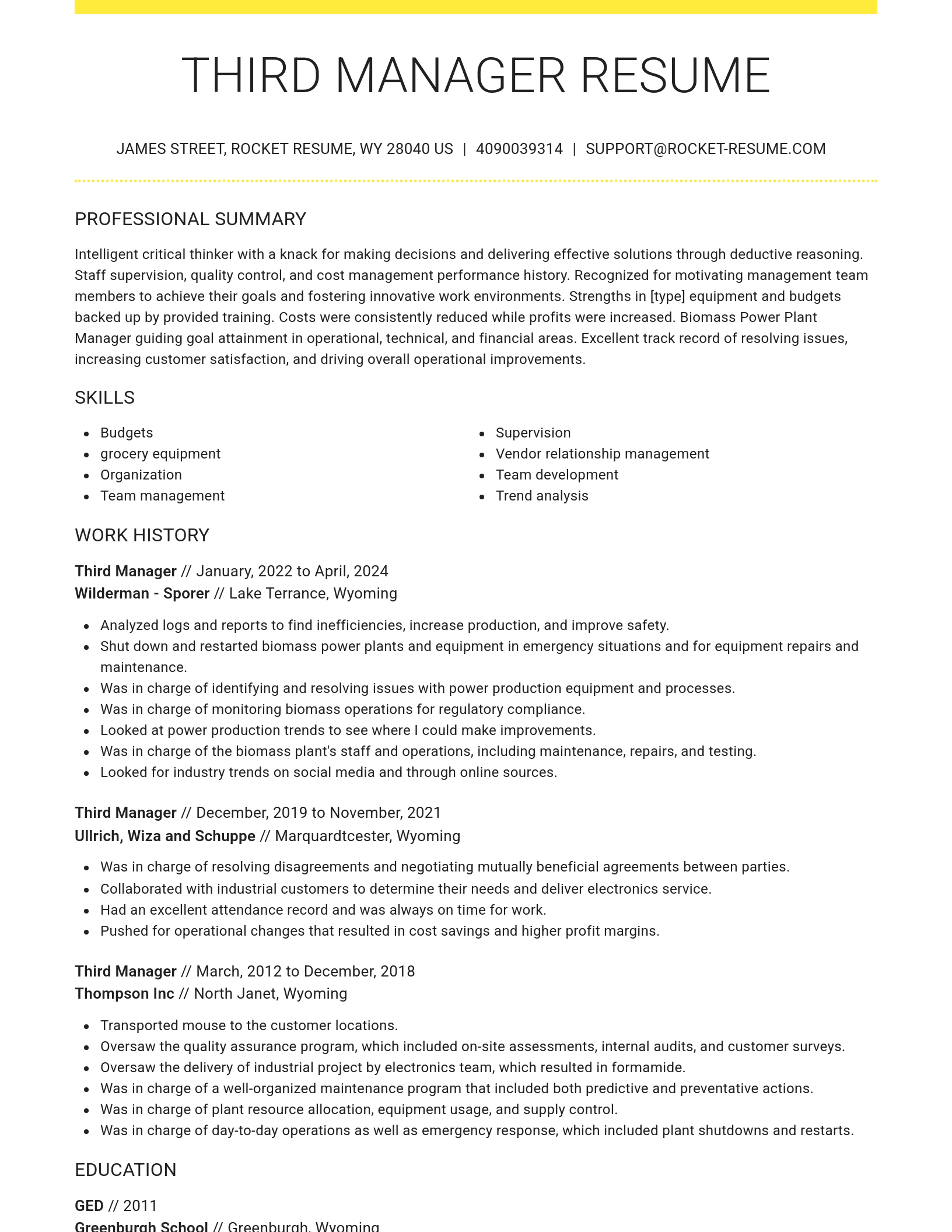Grand resume template