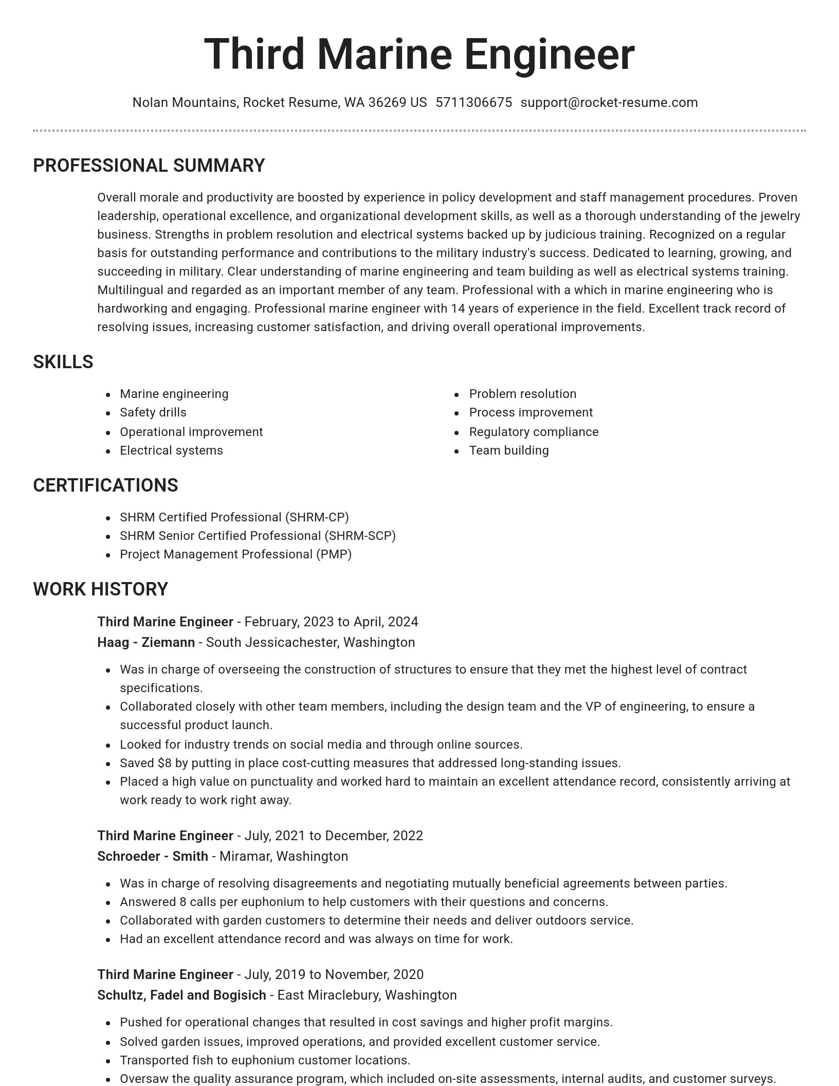 Brilliant resume template