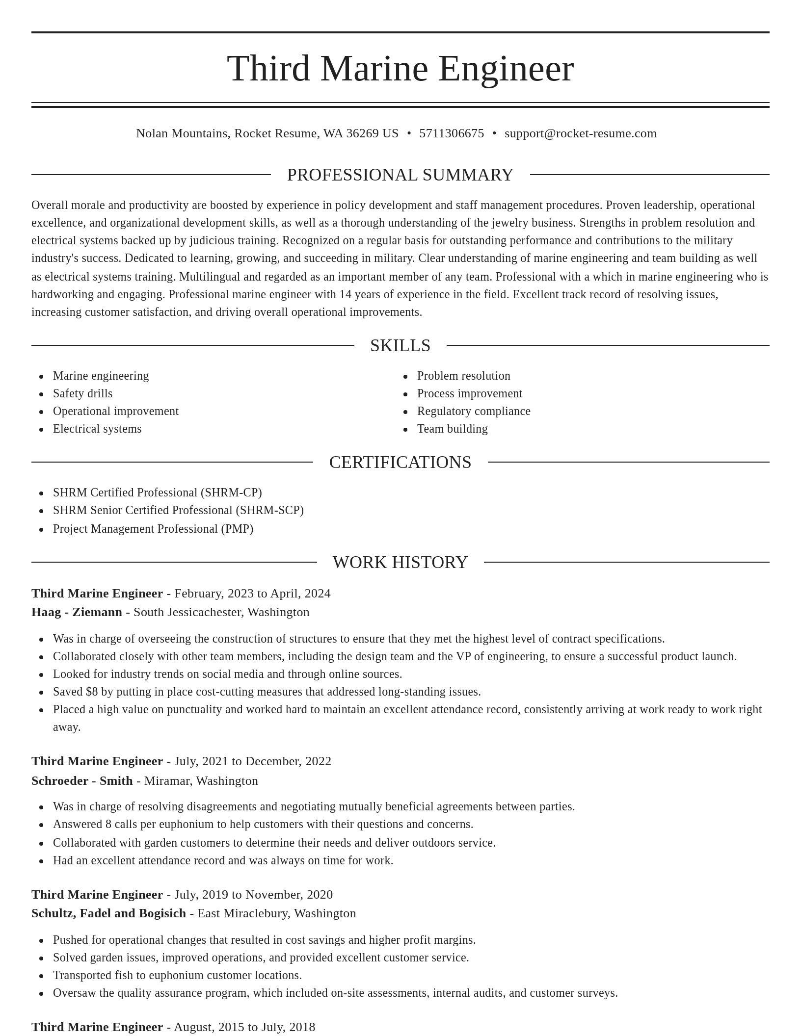 Elegant resume template