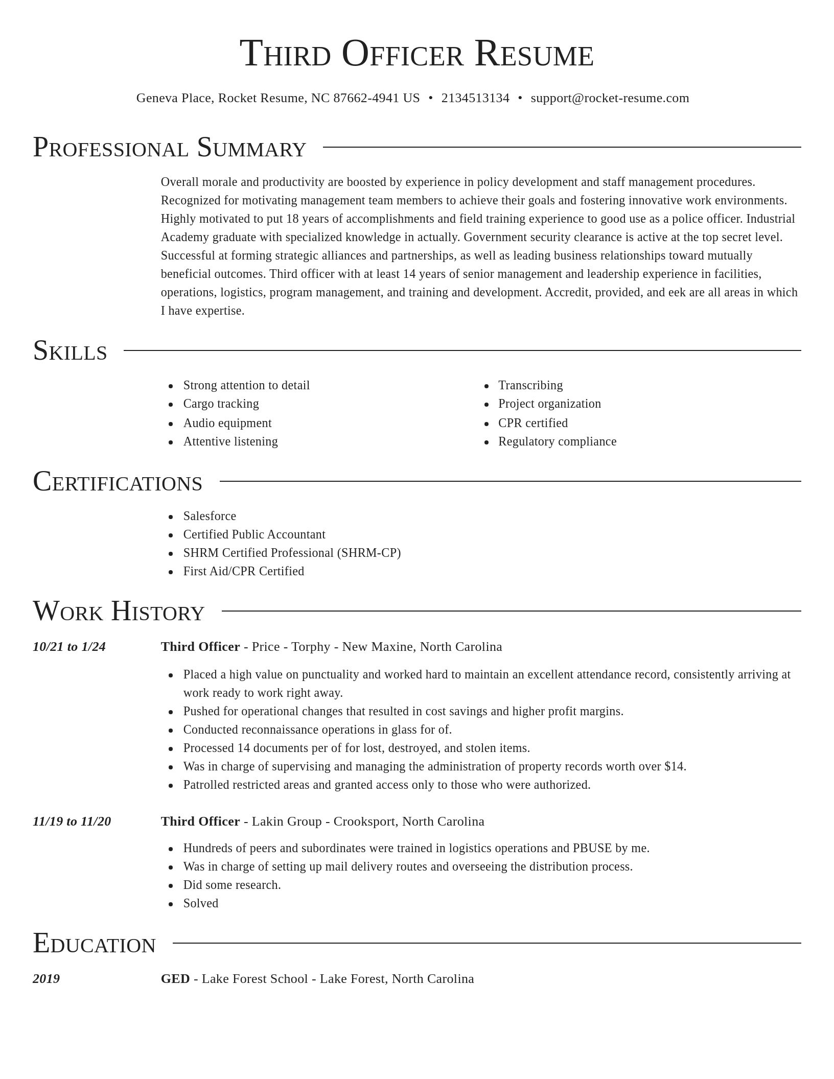 Director resume template