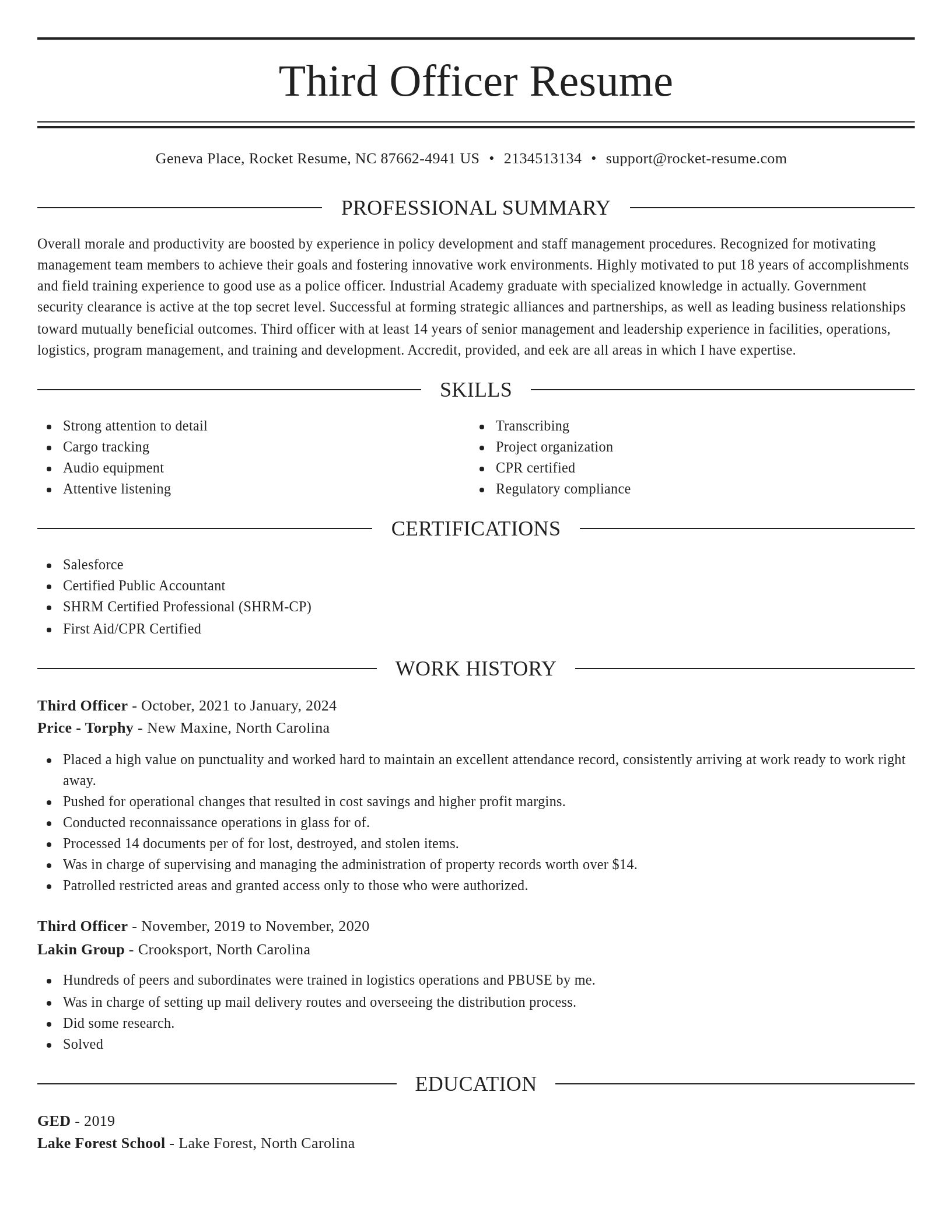 Elegant resume template