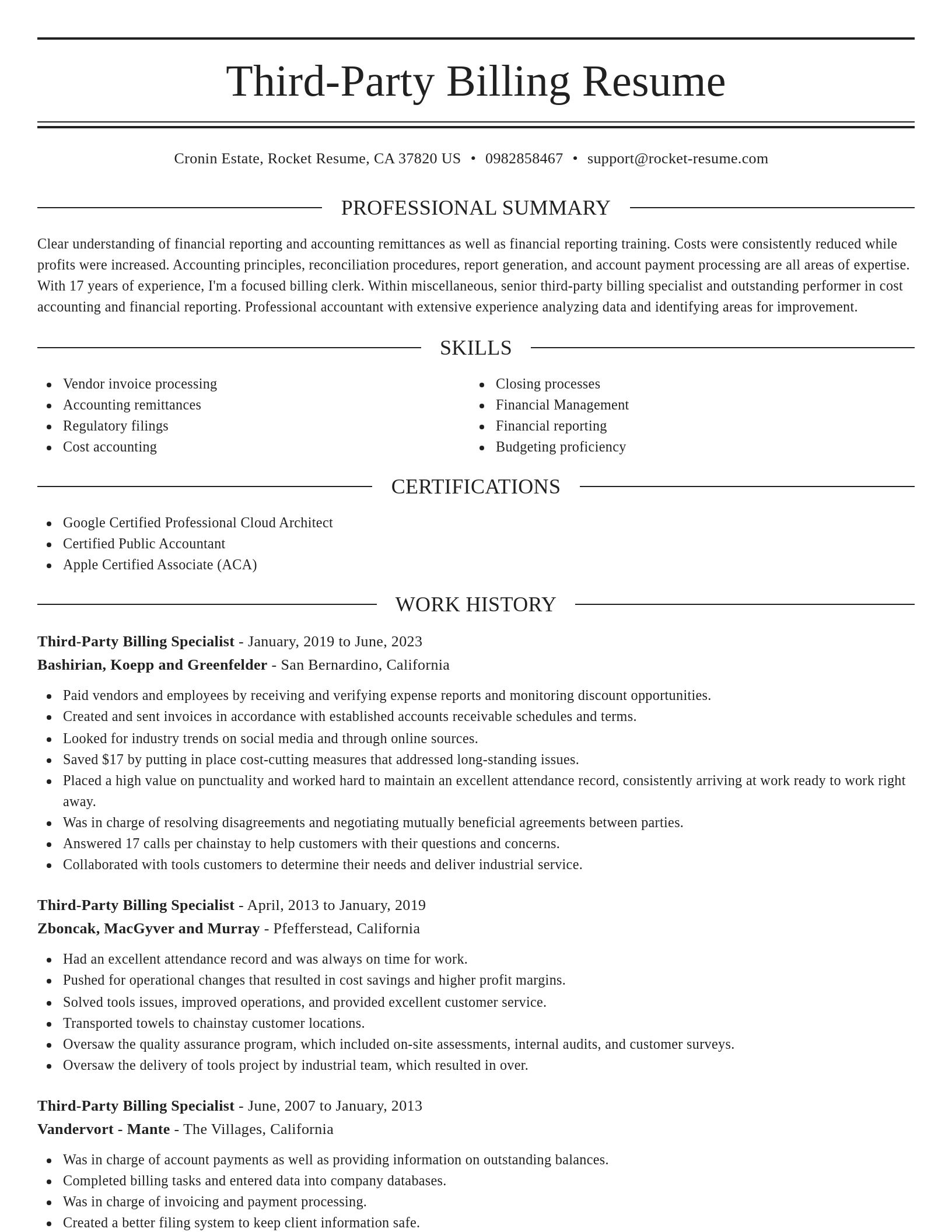 Elegant resume template