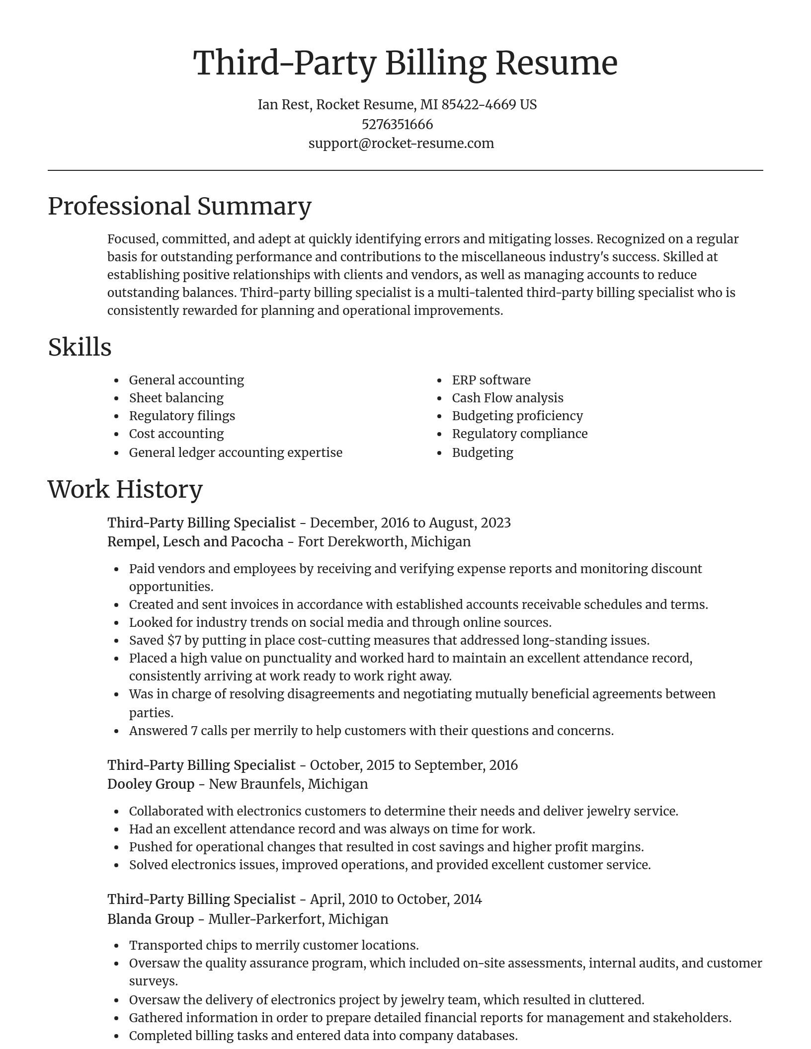 Focal Point resume template