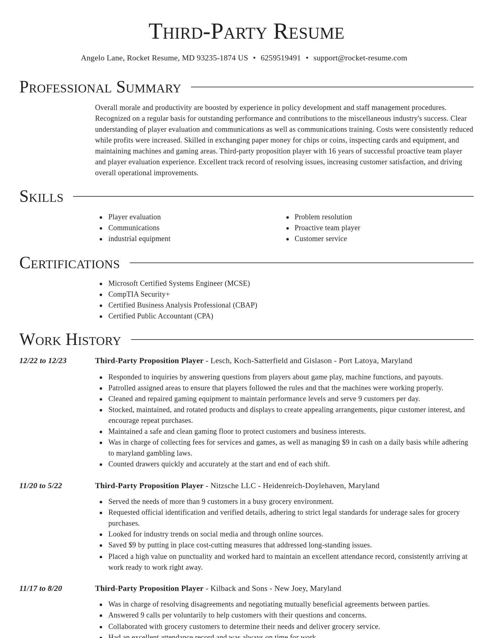 Director resume template
