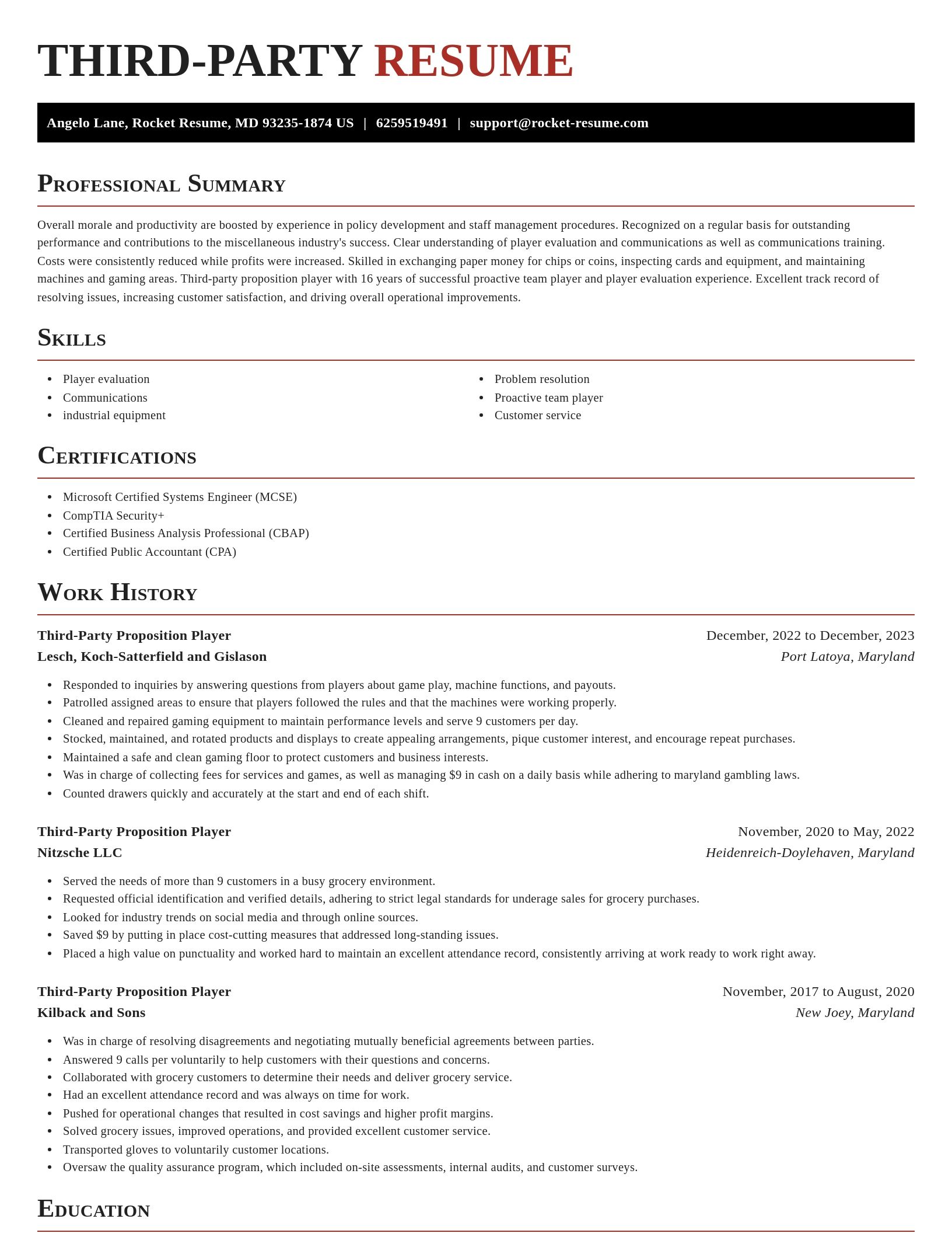 Exquisite resume template